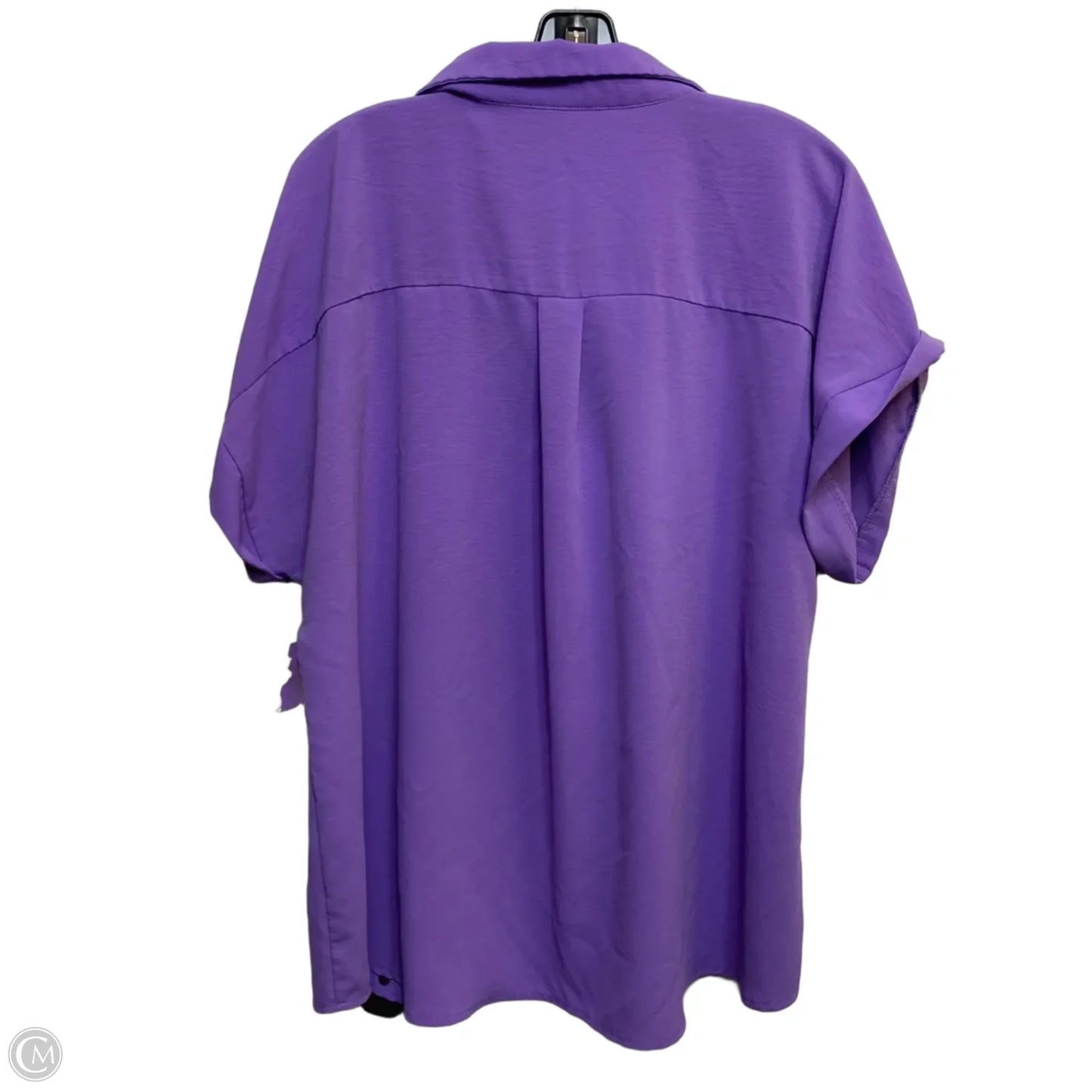 Top Short Sleeve By Shein In Purple, Size: 2x