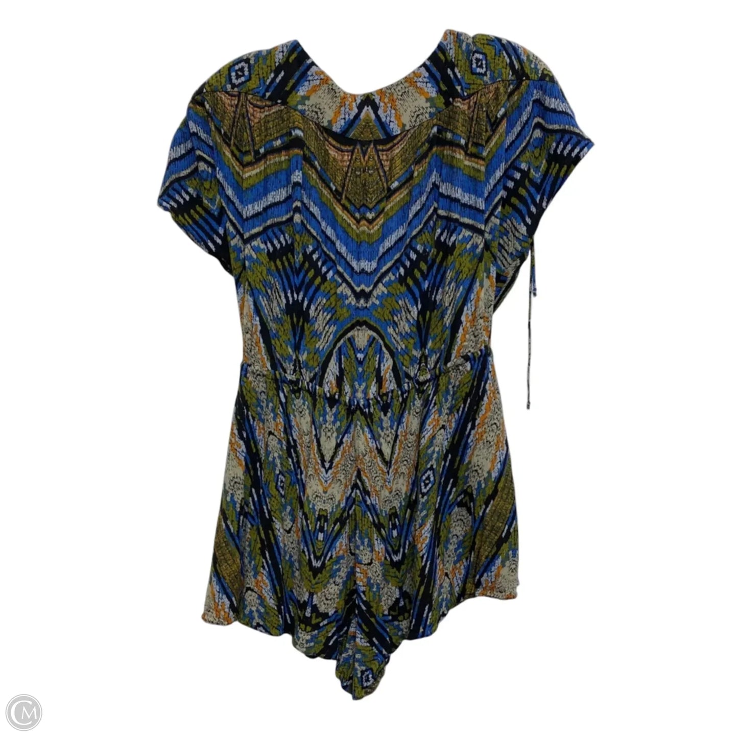Romper By Free People In Blue & Green, Size: S
