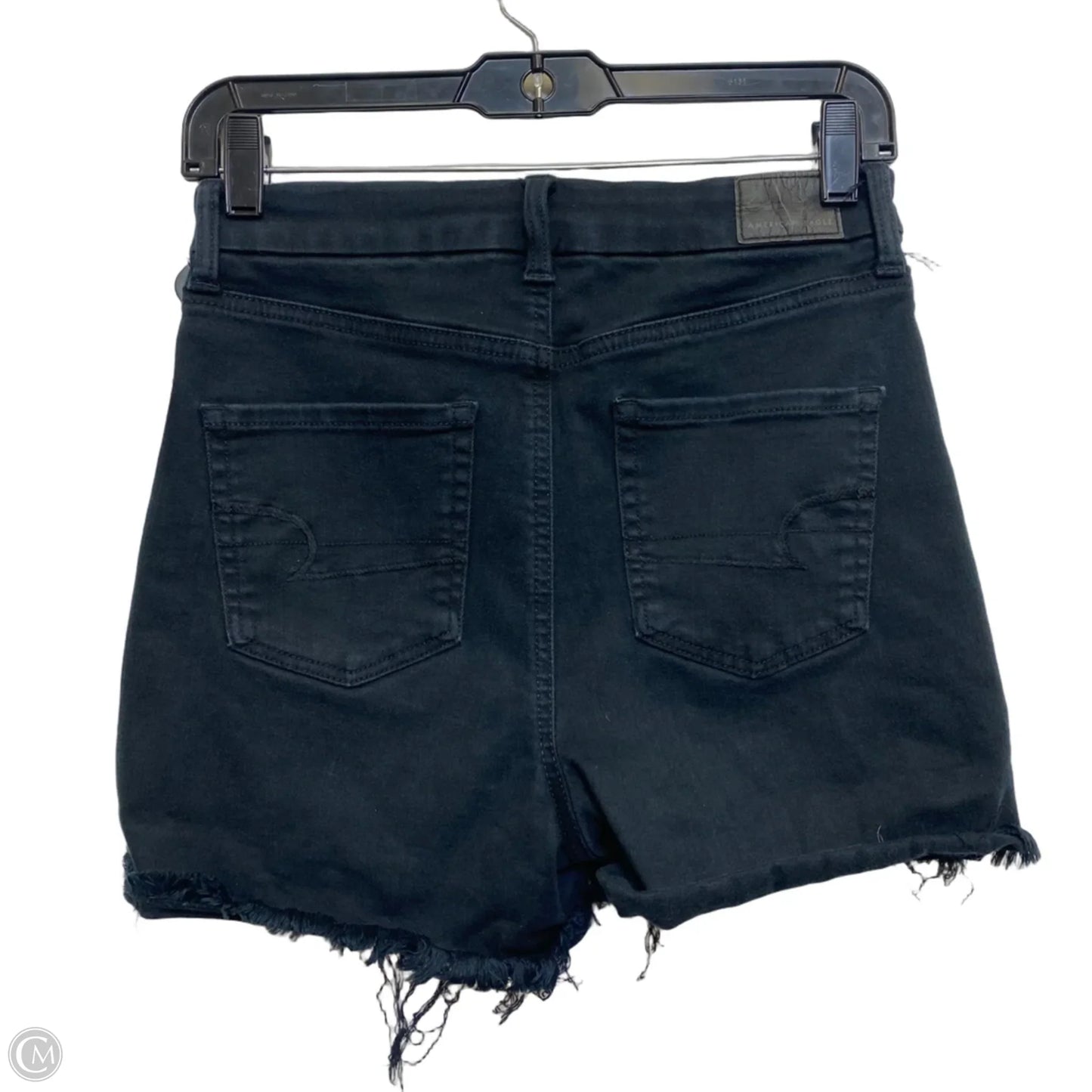 Shorts By American Eagle In Black Denim, Size: 4