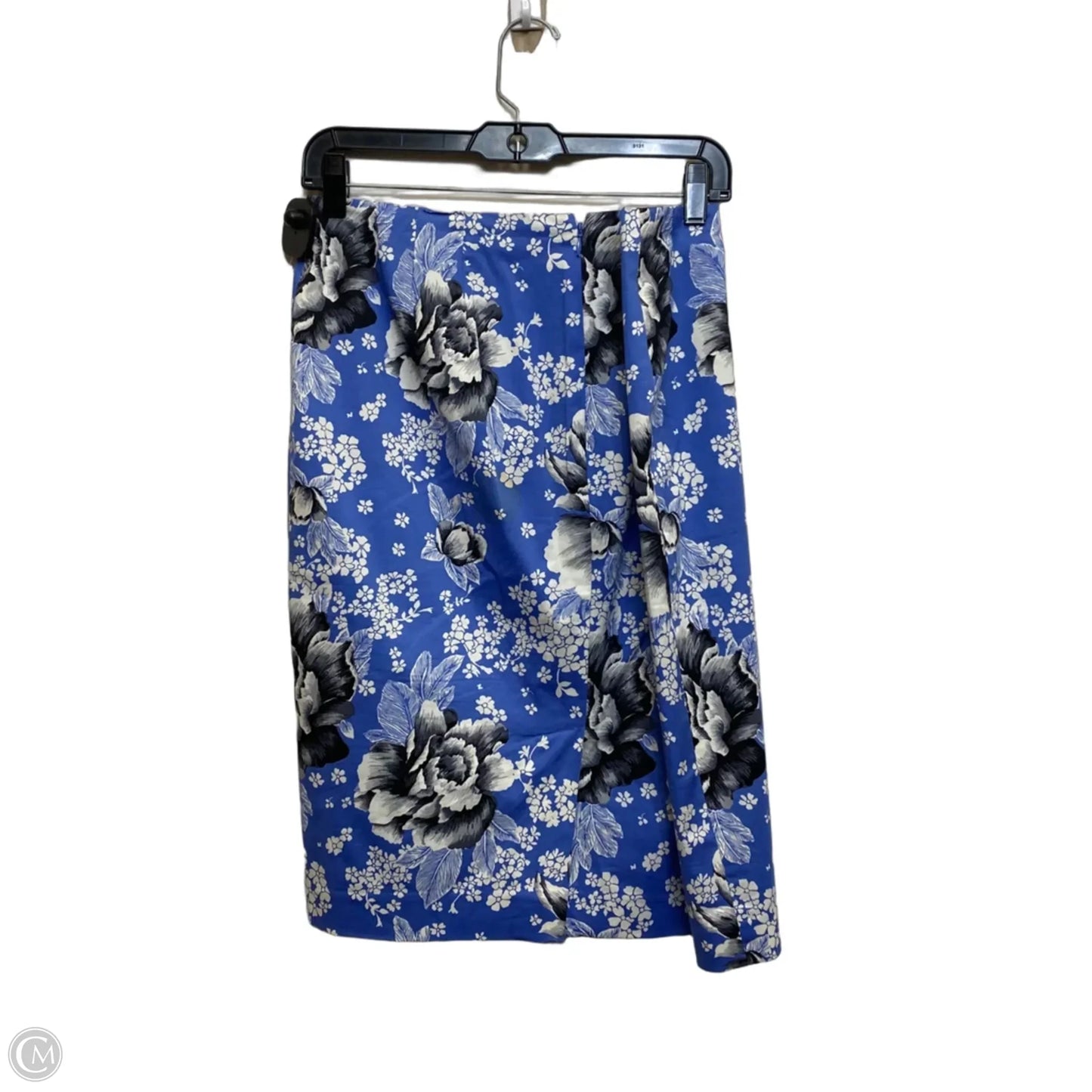 Skirt Midi By Talbots In Blue & White, Size: L
