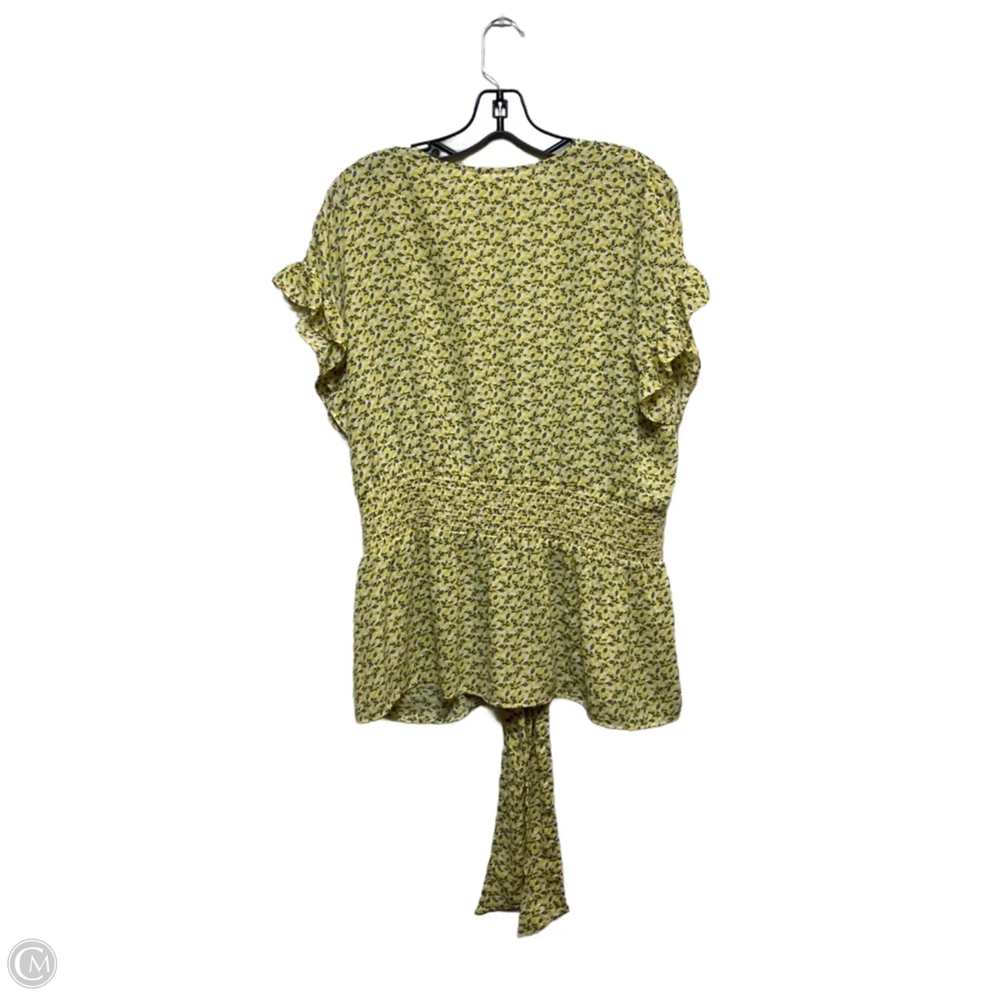 Top Short Sleeve By Max Studio In Yellow, Size: 1x