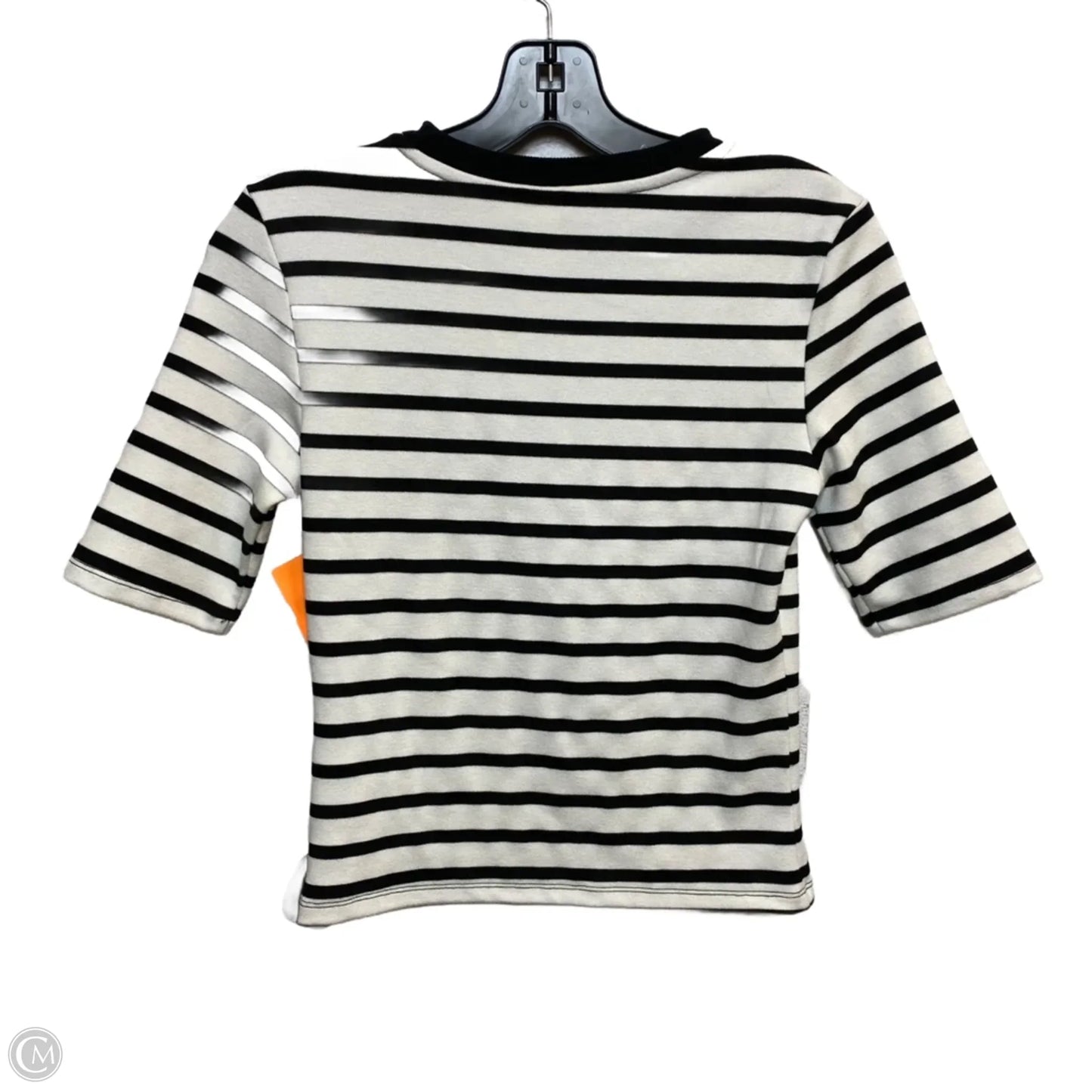 Top Short Sleeve By H&m In Black & White, Size: S