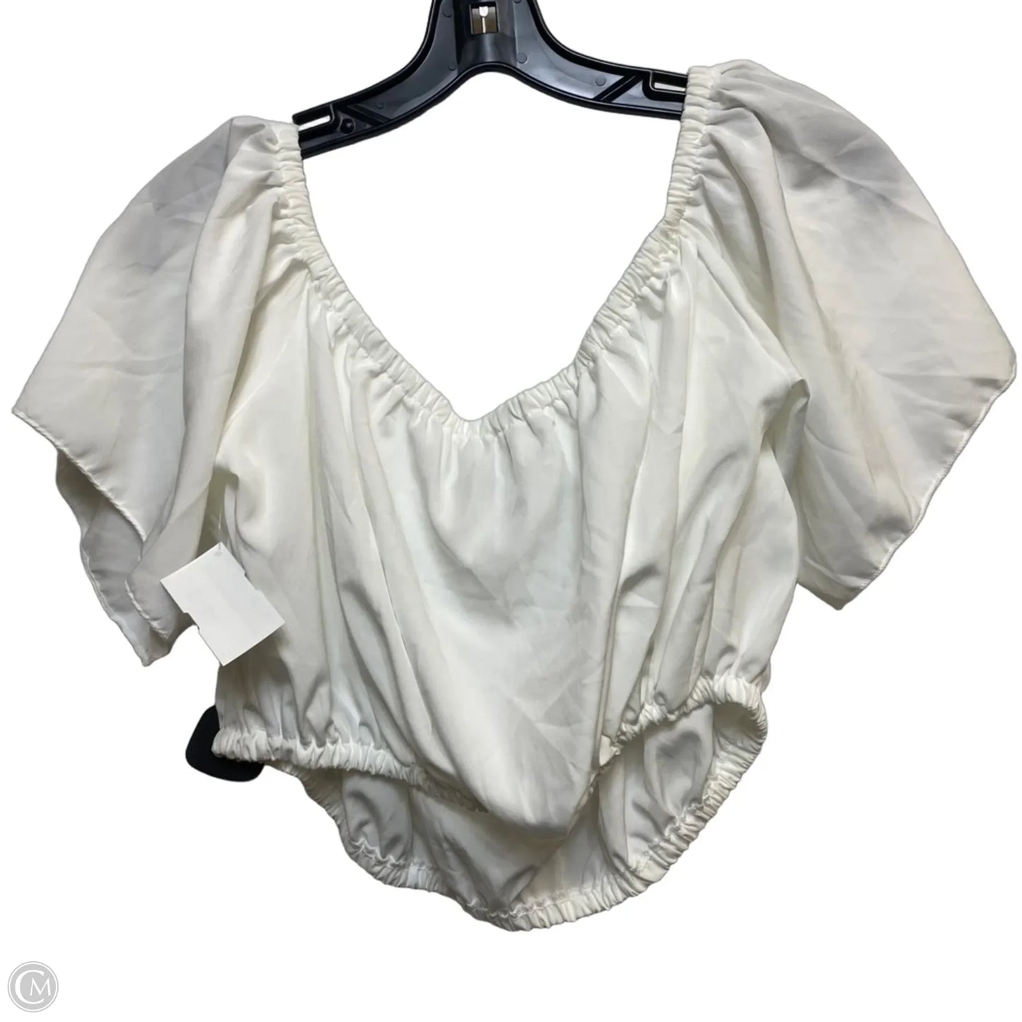 Top Short Sleeve By Shein In White, Size: Xl