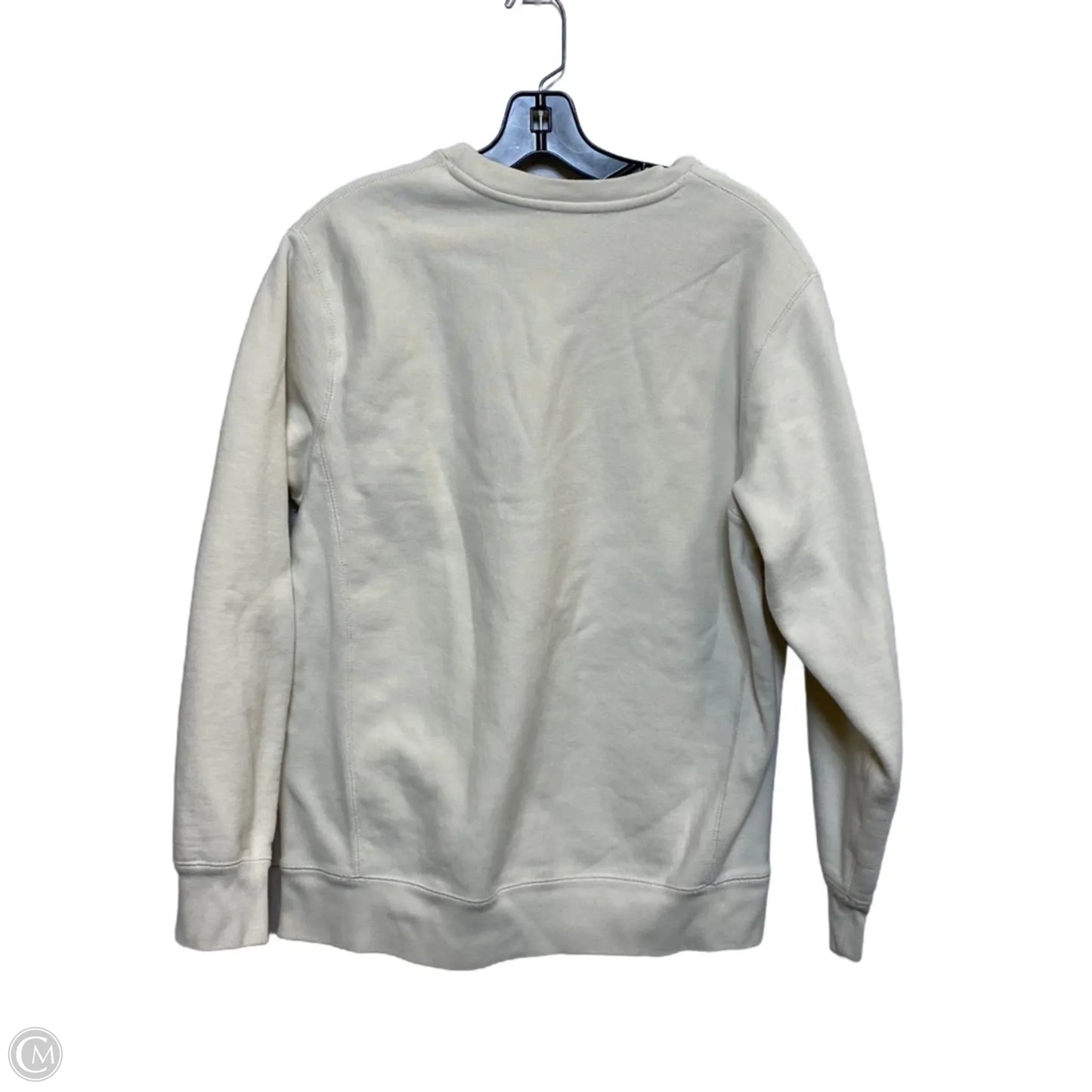 Sweatshirt Crewneck By Clothes Mentor In Cream, Size: M