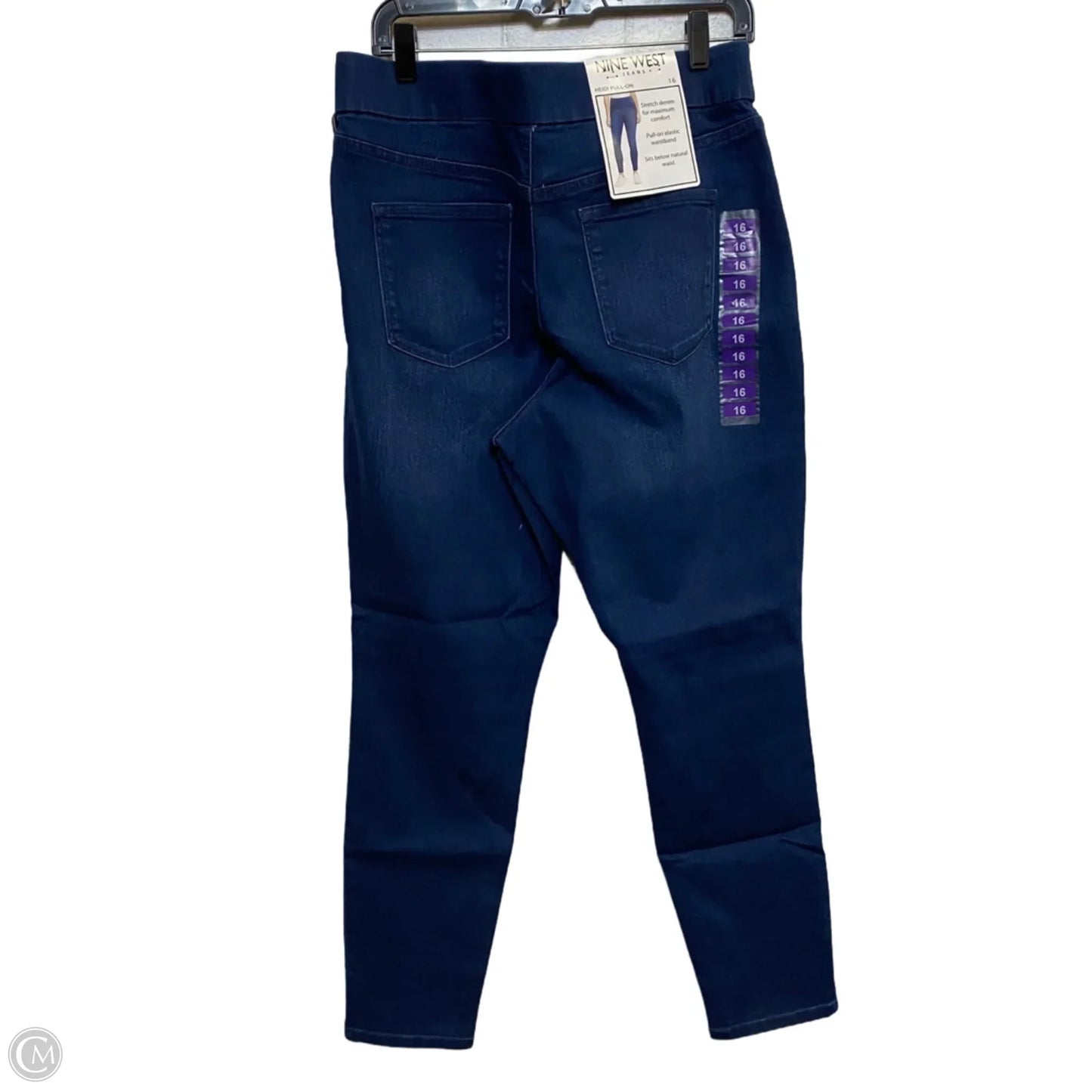 Jeans Skinny By Nine West In Blue Denim, Size: 16