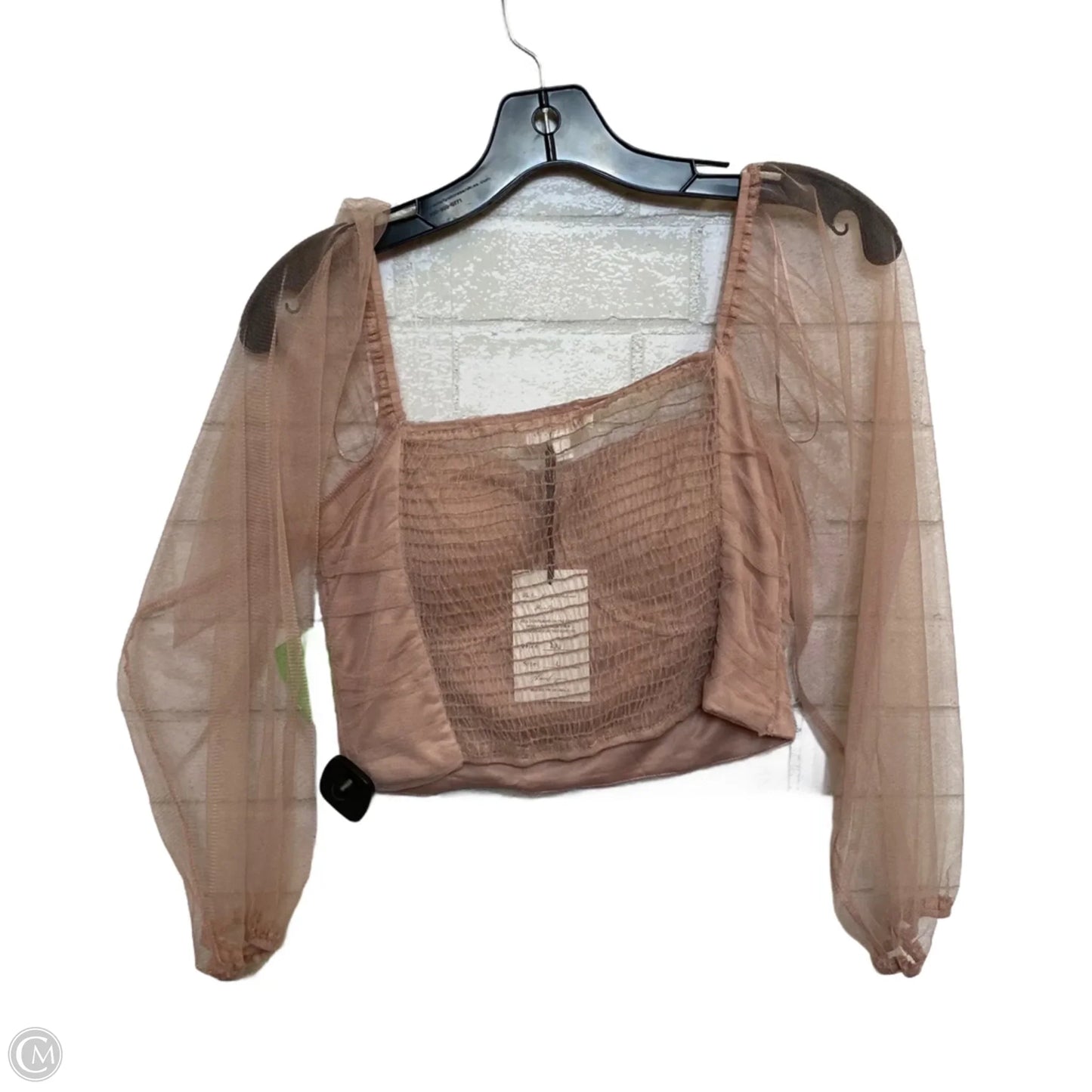 Top Long Sleeve By Rosevelvet In Pink, Size: L