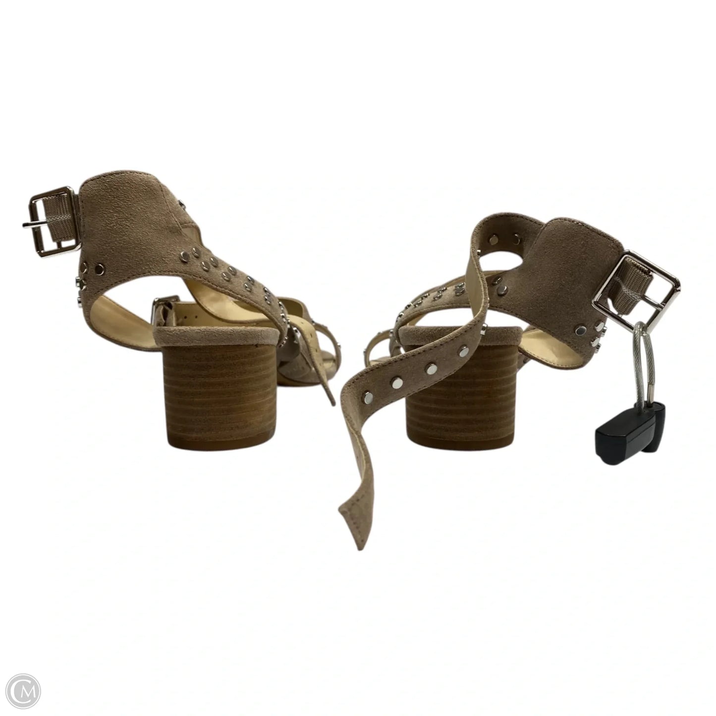 Sandals Heels Block By Vince Camuto In Tan, Size: 9