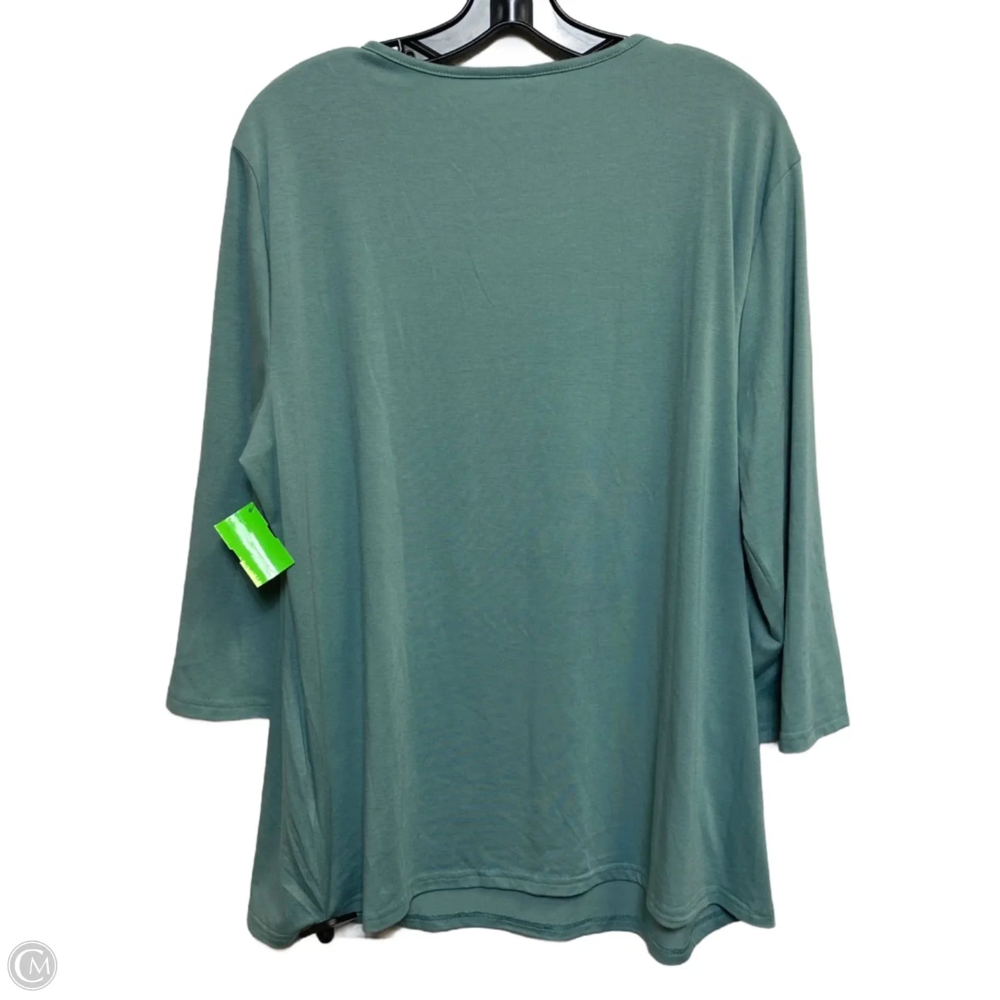 Top Long Sleeve Basic By Clothes Mentor In Green, Size: Xxl