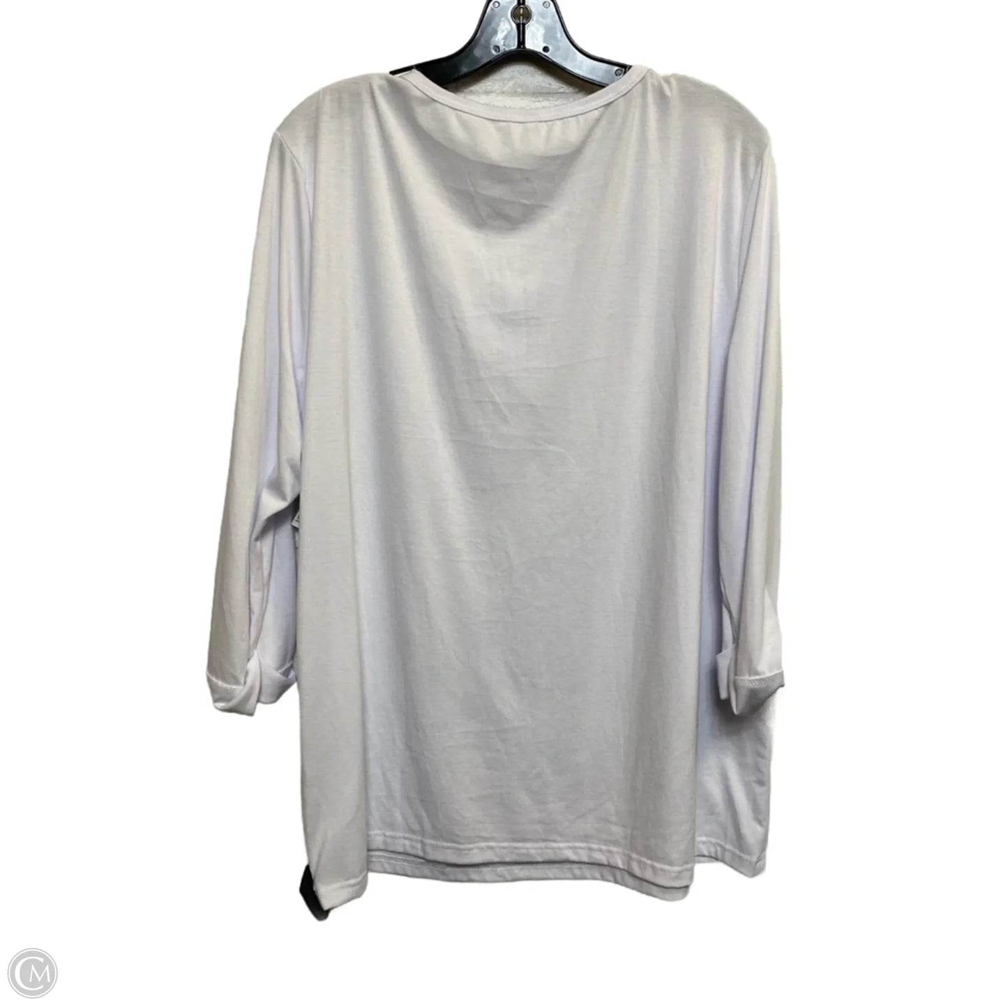 Top Long Sleeve Basic By Clothes Mentor In White, Size: Xxl