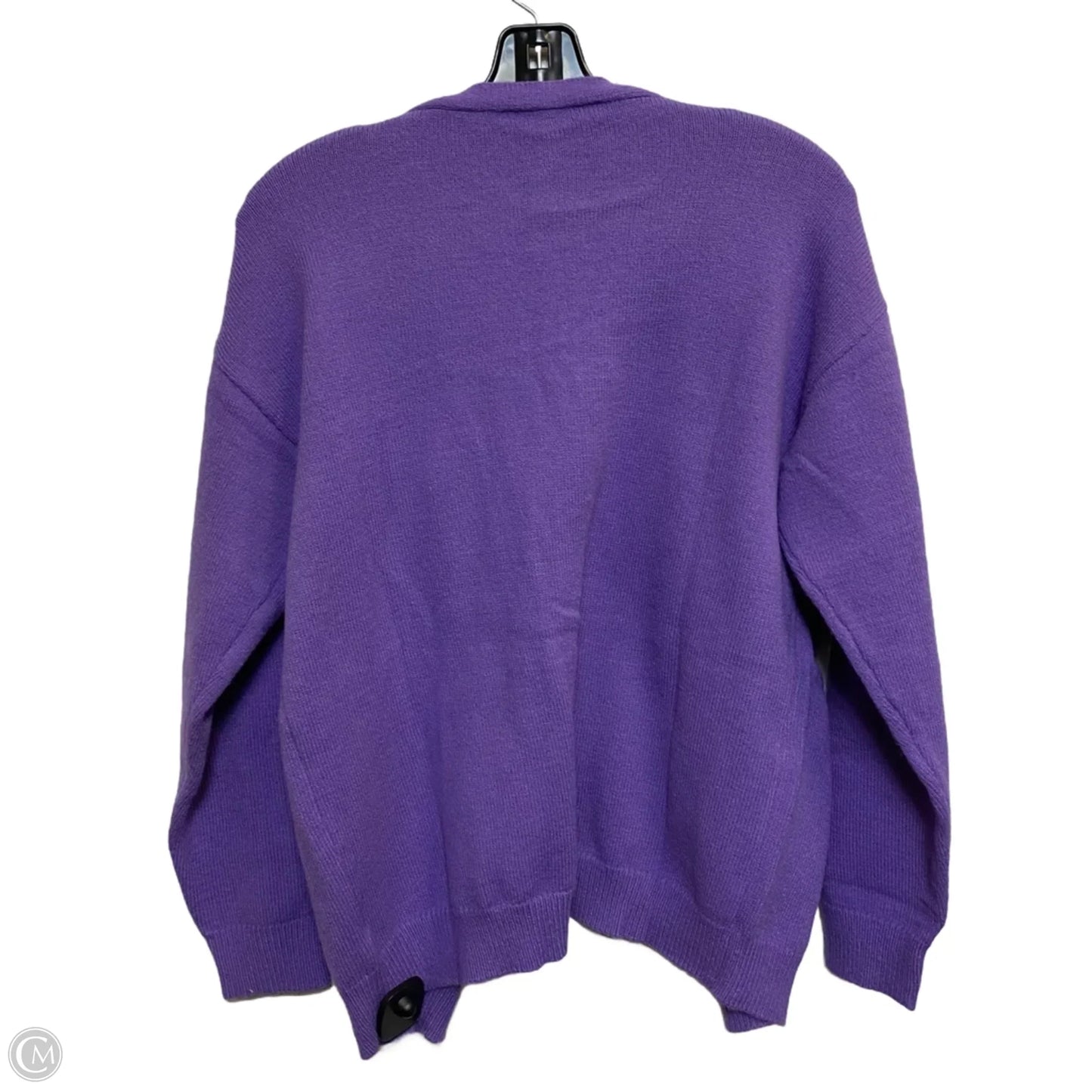 Sweater Cardigan By Clothes Mentor In Purple, Size: Xl