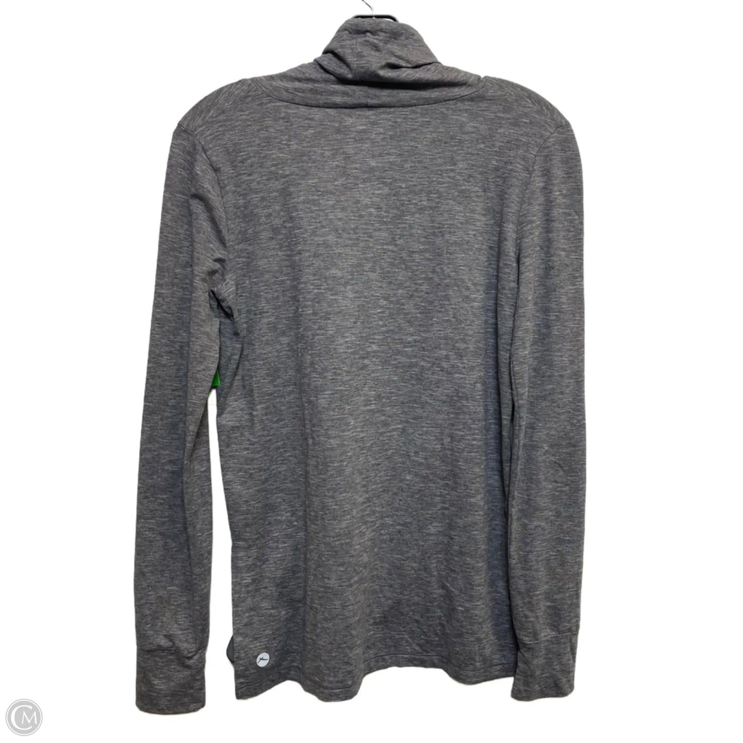 Athletic Top Long Sleeve Collar By Gottex In Grey, Size: Xs