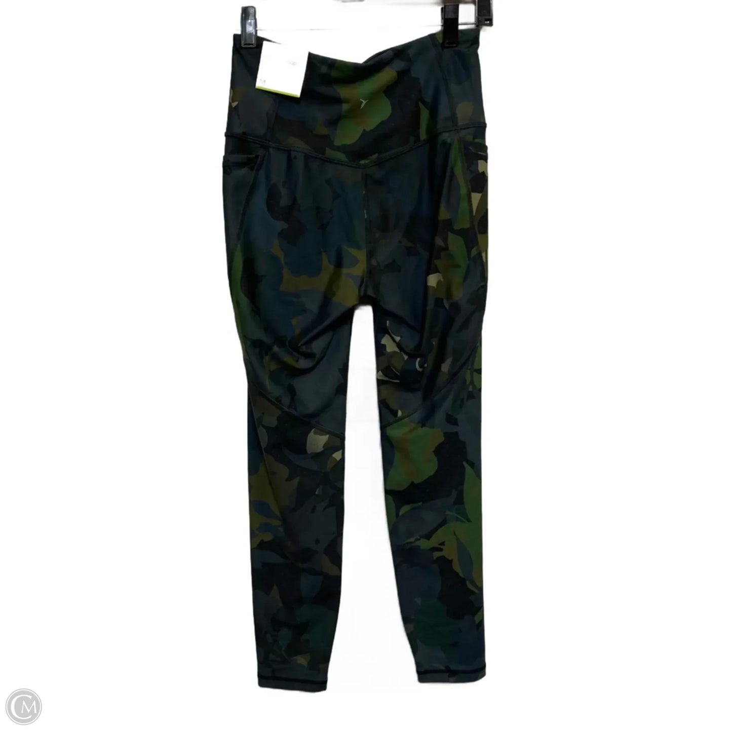 Athletic Leggings By Old School In Green, Size: M