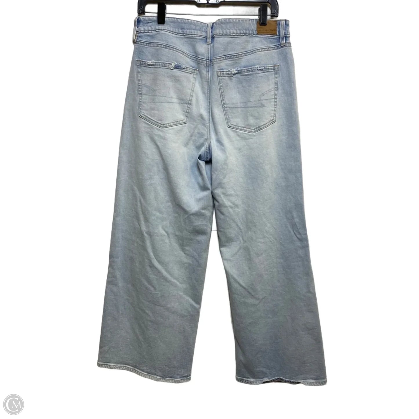 Jeans Wide Leg By American Eagle In Blue Denim, Size: 8l