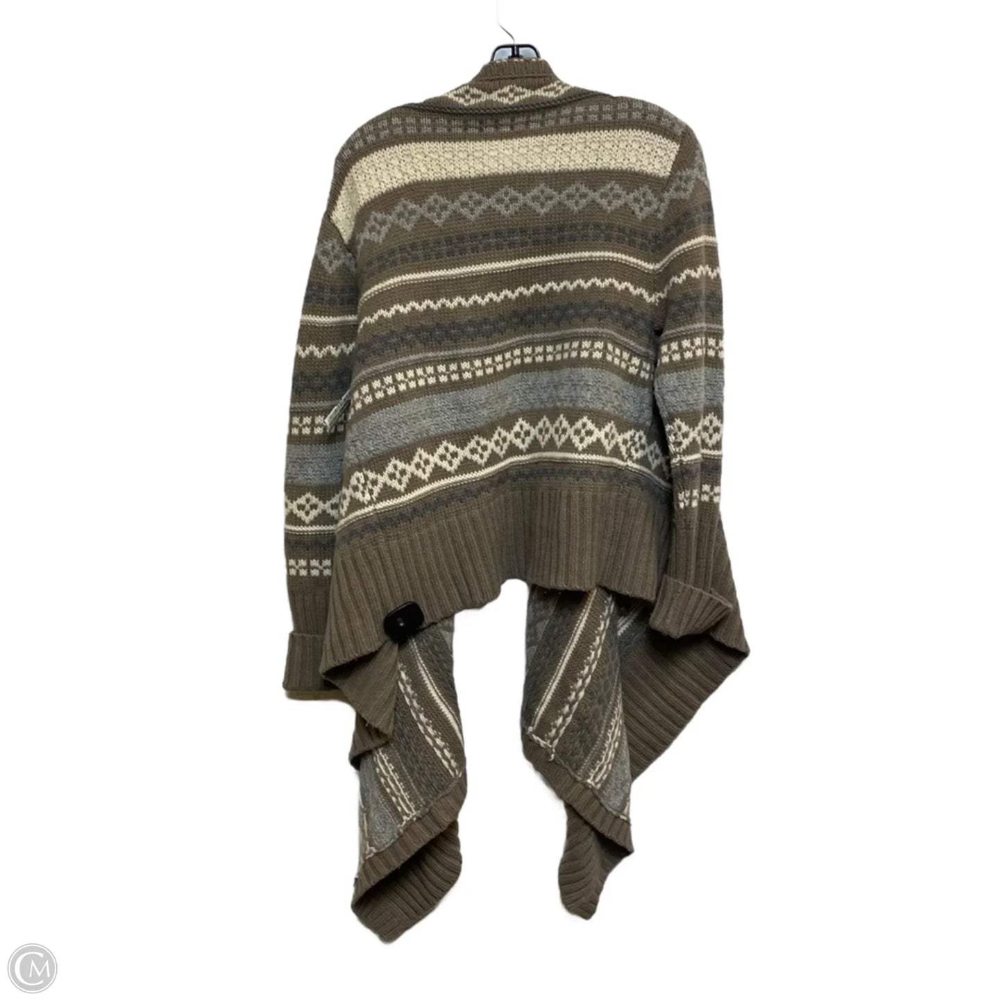 Sweater Cardigan By Willi Smith In Black & Brown, Size: L