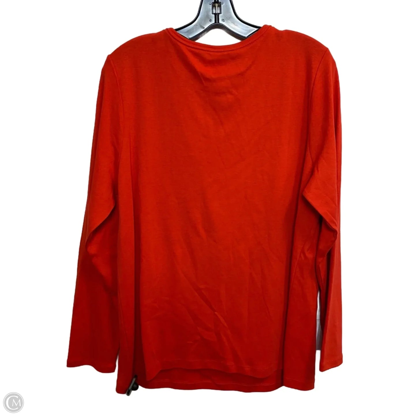 Top Long Sleeve Basic By Lands End In Orange, Size: 1x