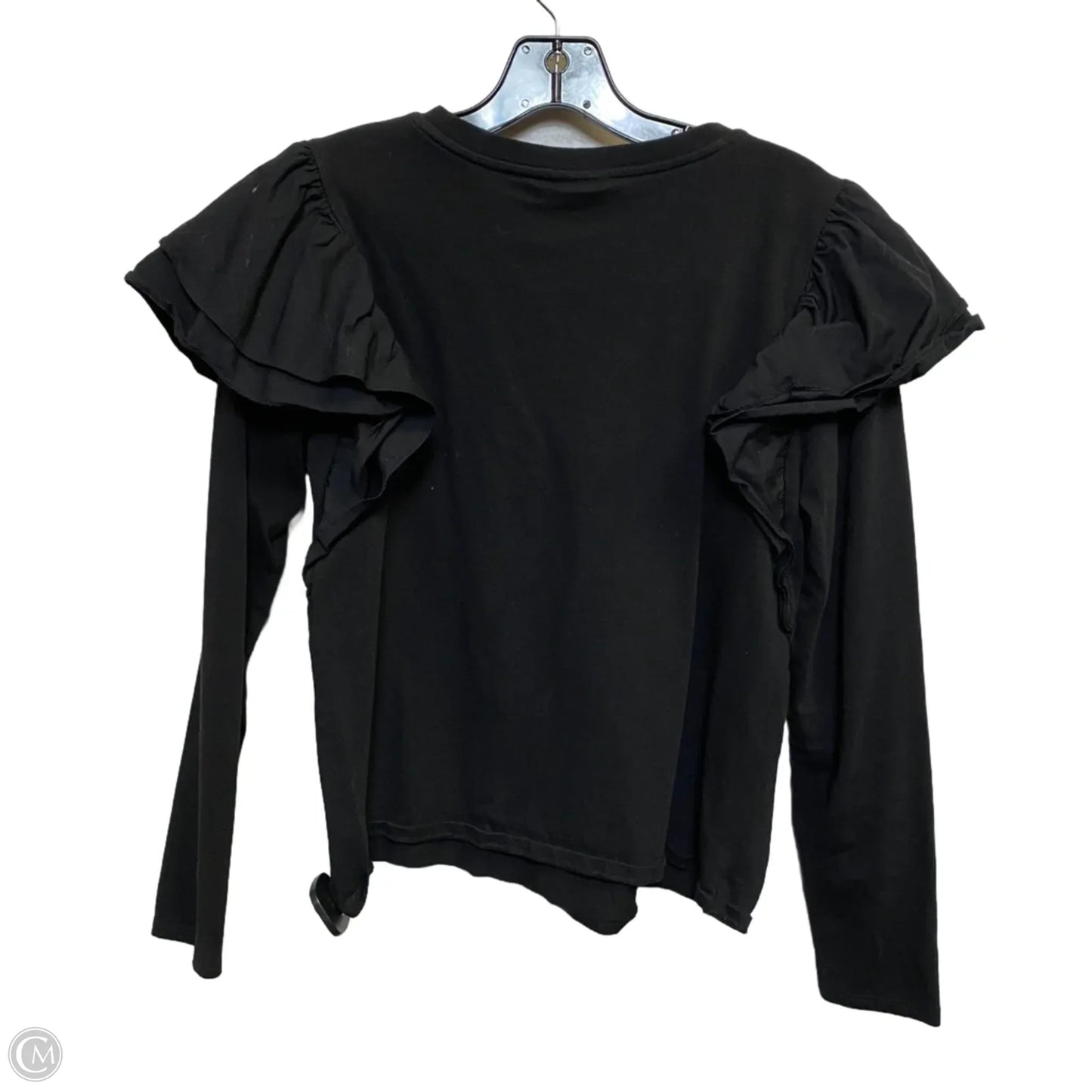 Top Long Sleeve By Who What Wear In Black, Size: M