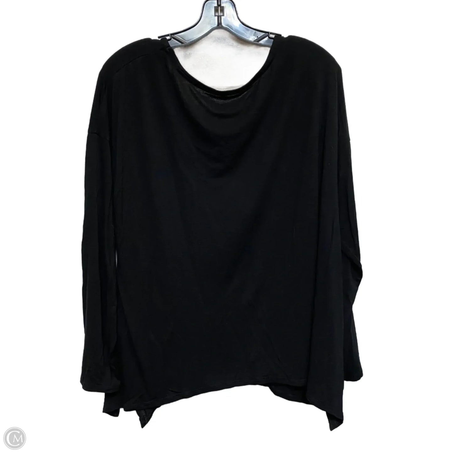 Top Long Sleeve Basic By Ellen Tracy In Black, Size: 1x