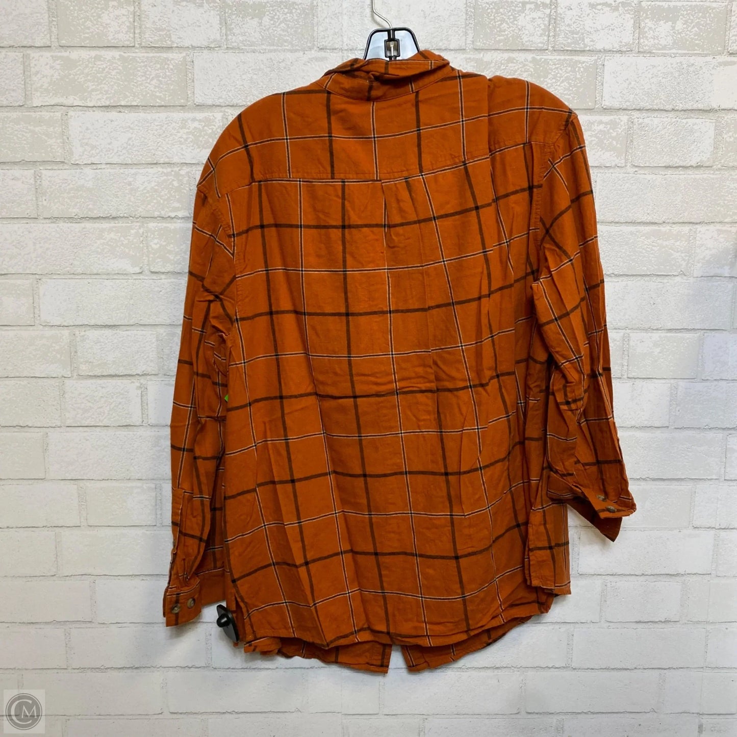 Top Long Sleeve By Ava & Viv In Orange, Size: Xl