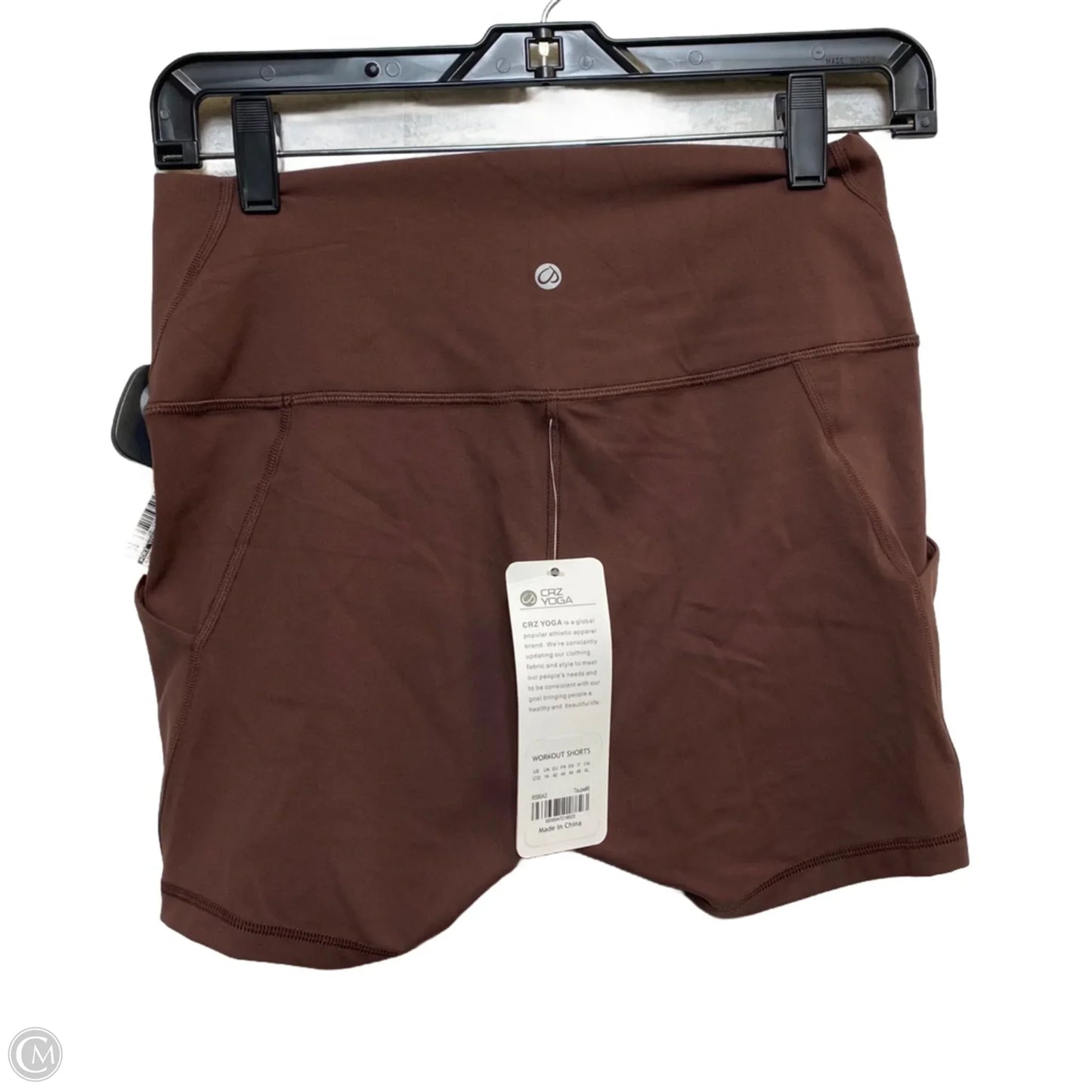 Athletic Shorts By Crz Yoga In Brown, Size: L
