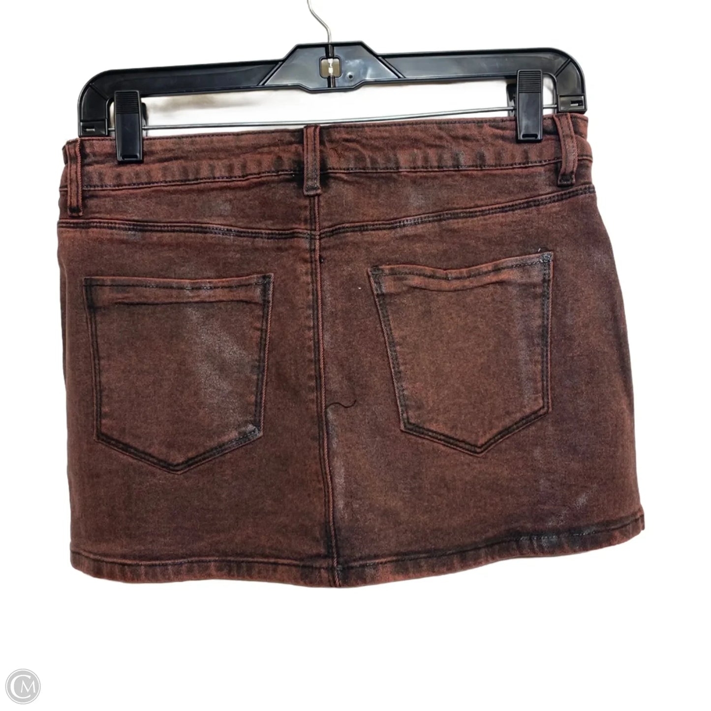 Skirt Mini & Short By Fashion Nova In Red Denim, Size: S