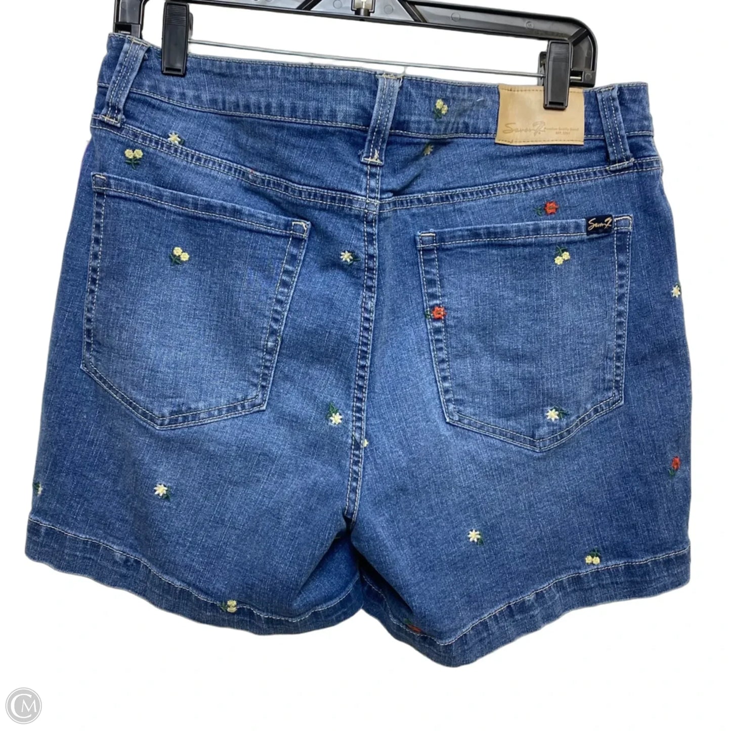 Shorts By Seven 7 In Blue Denim, Size: 14