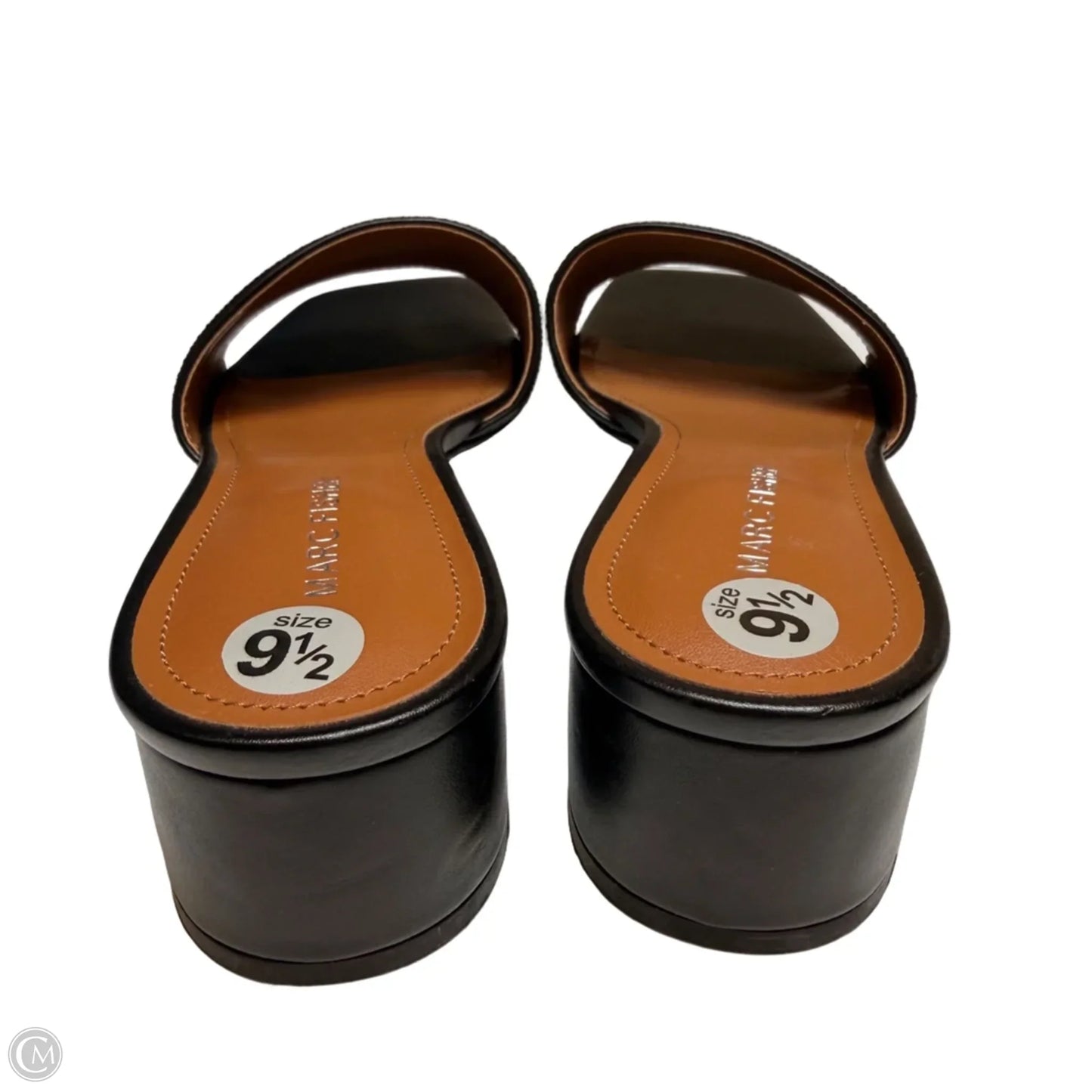 Sandals Heels Block By Marc Fisher In Black, Size: 9.5