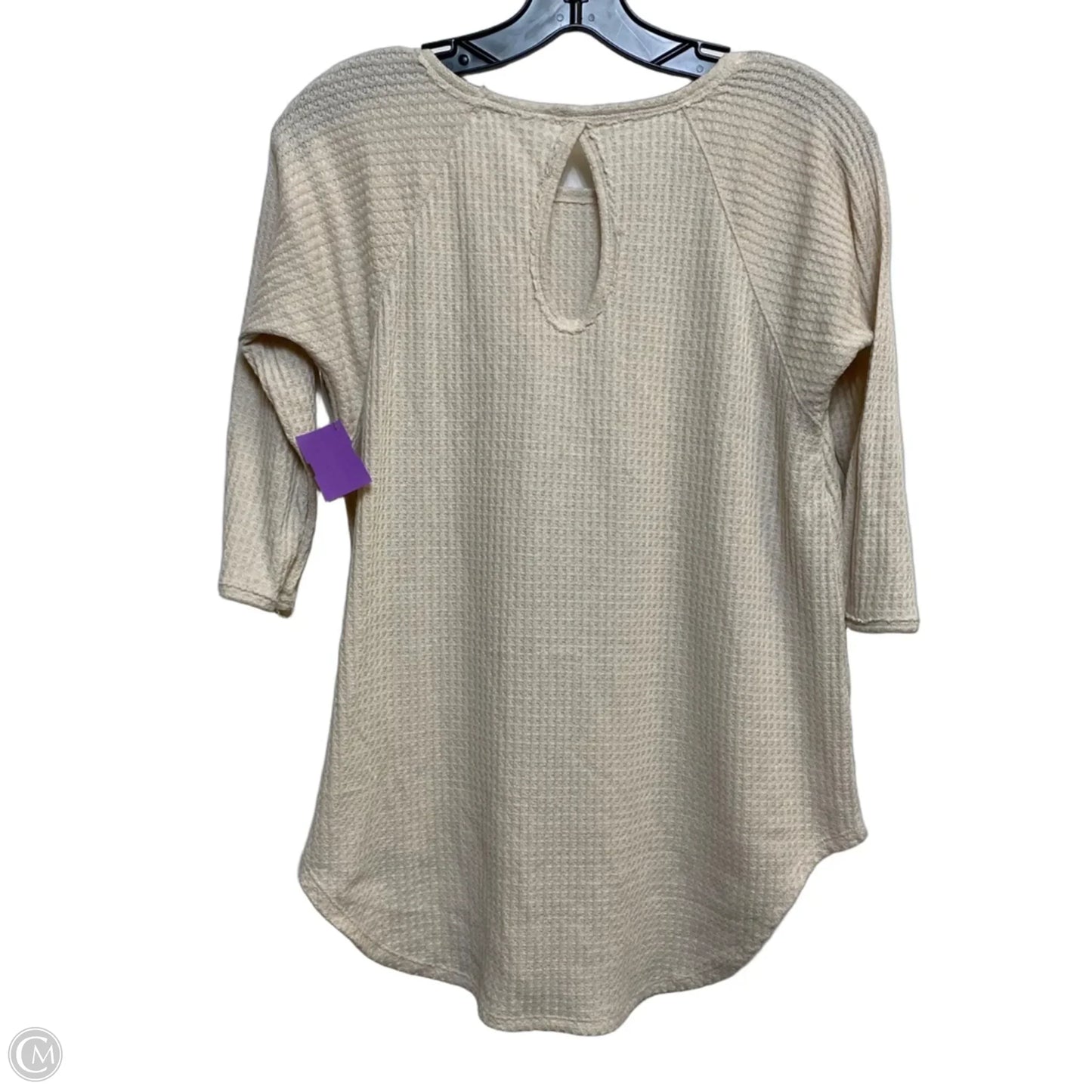 Top 3/4 Sleeve By Anthropologie In Cream, Size: Xs