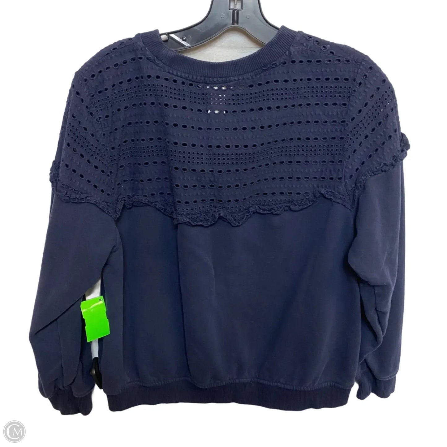 Top Long Sleeve By H&m In Navy, Size: M