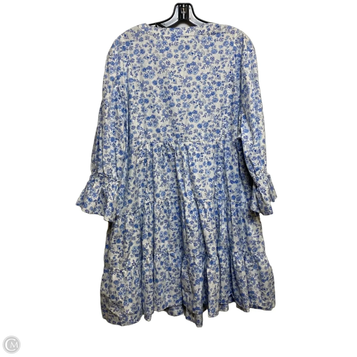 Dress Casual Short By Crown And Ivy In Blue & White, Size: 4x