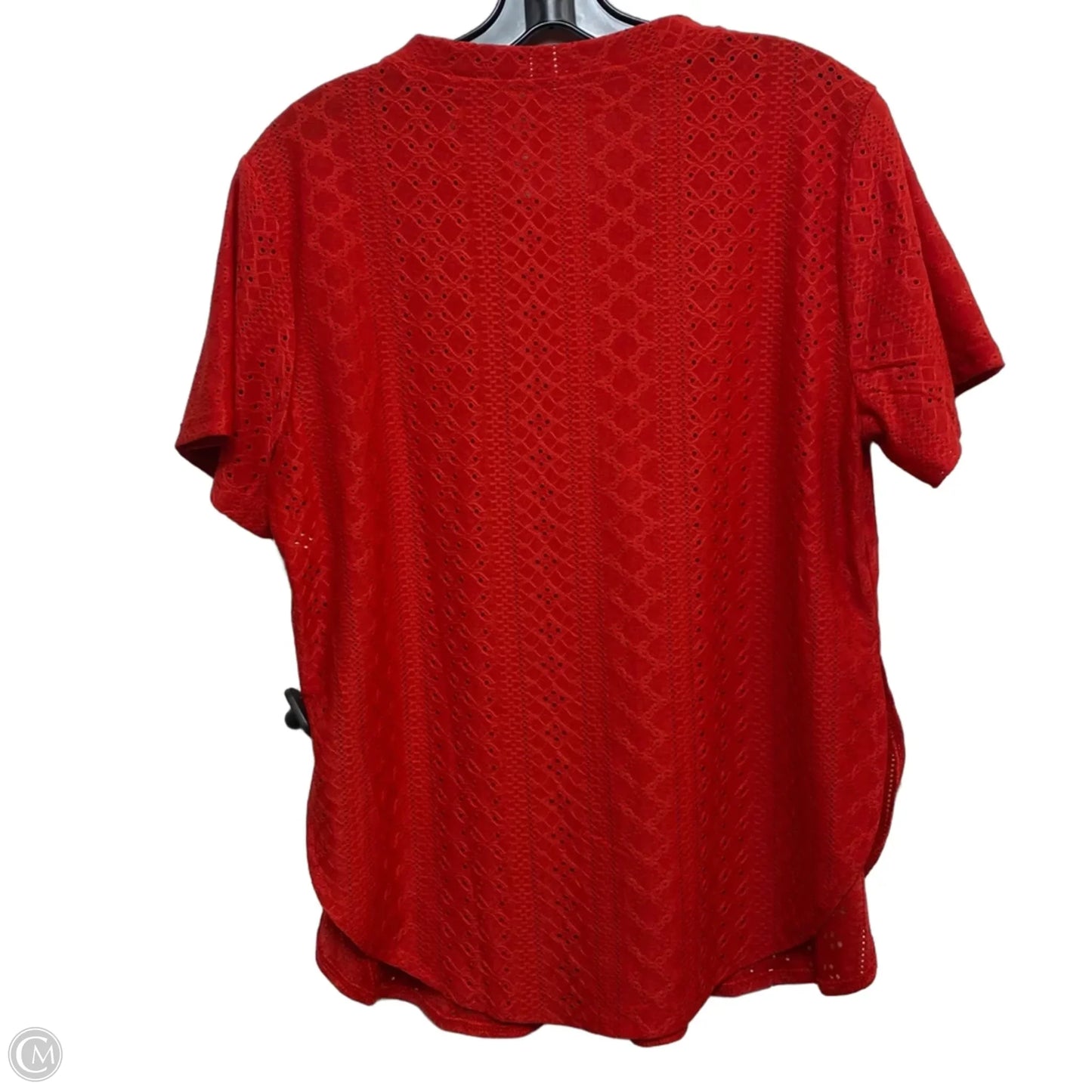 Top Short Sleeve By Cmf In Red, Size: M