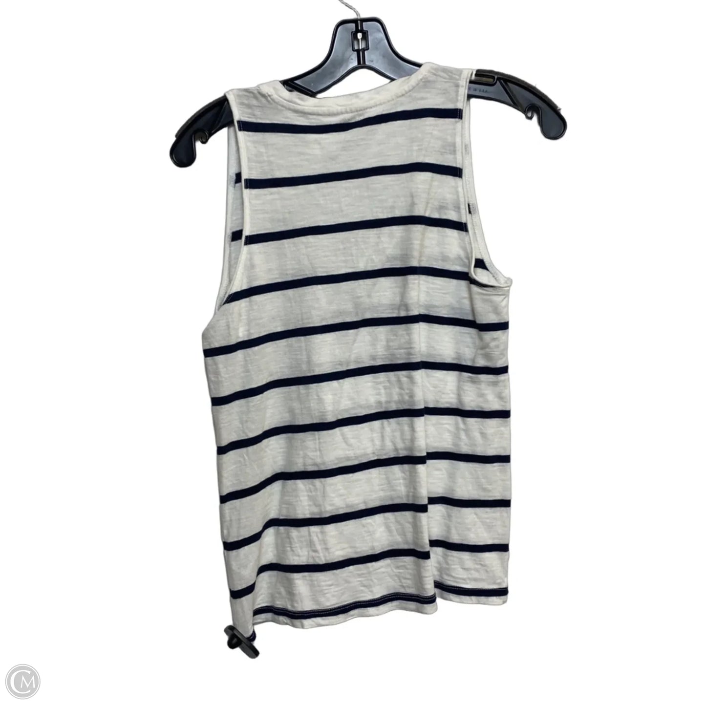 Top Sleeveless By Madewell In Blue & White, Size: Xs