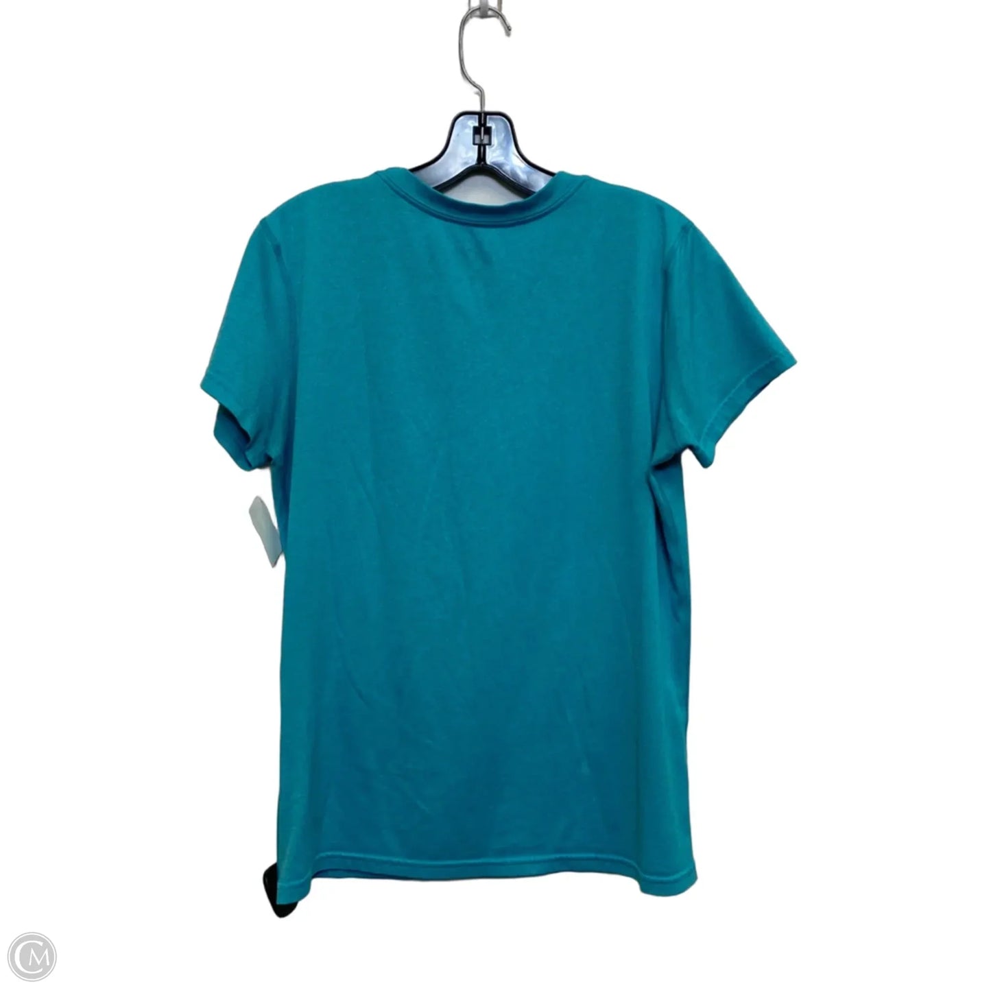 Athletic Top Short Sleeve By Nike In Teal, Size: L
