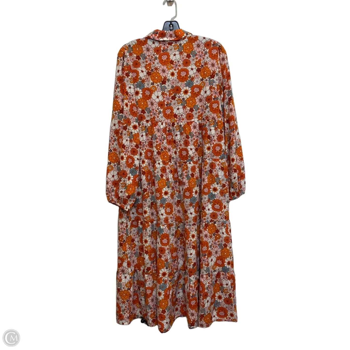 Dress Casual Midi By Cmf In Orange, Size: M