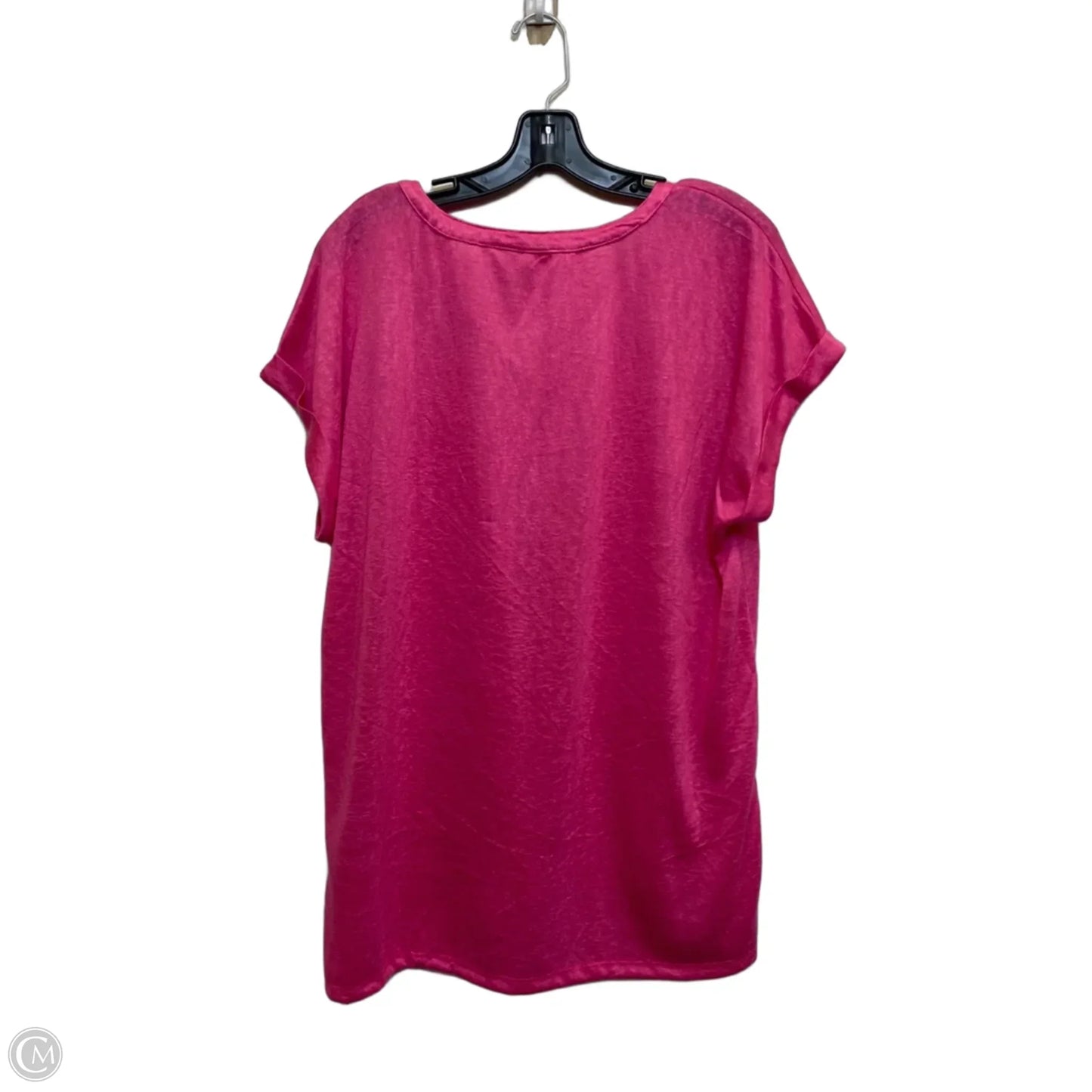 Top Short Sleeve By Cato In Pink, Size: L