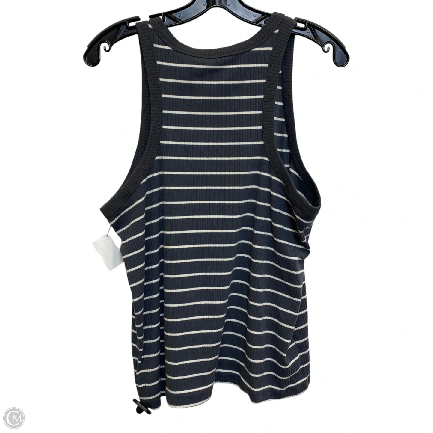 Top Sleeveless By Gap In Grey & White, Size: Xxl