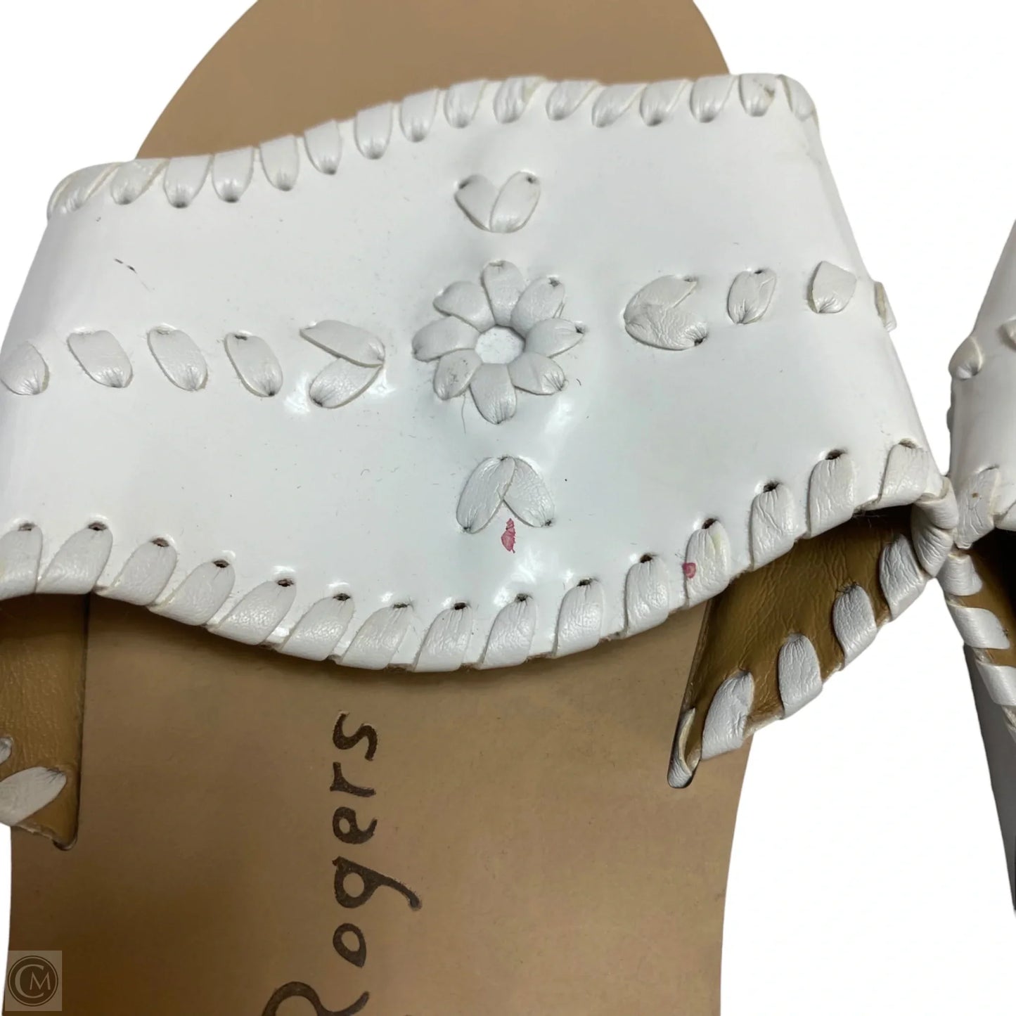 Sandals Designer By Jack Rogers In White, Size: 9.5
