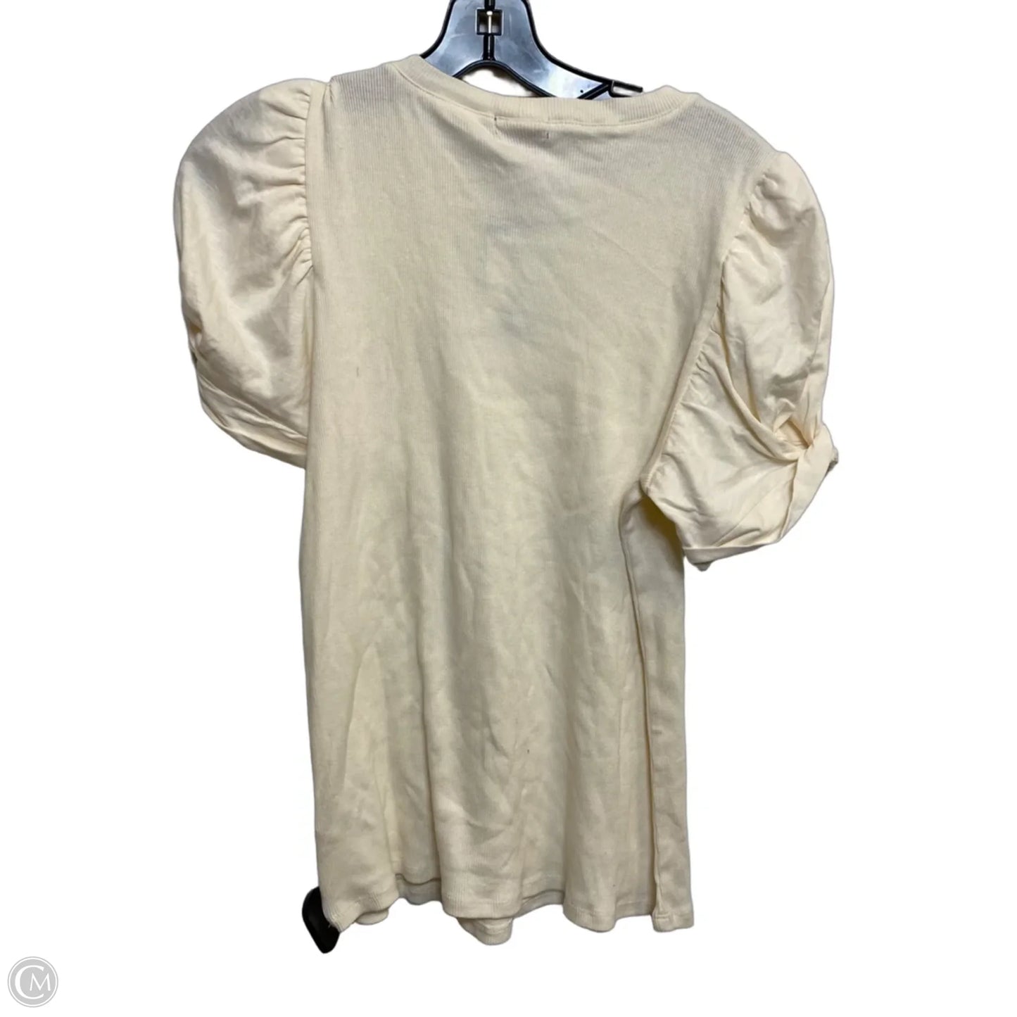 Top Short Sleeve By Vince Camuto In Cream, Size: L