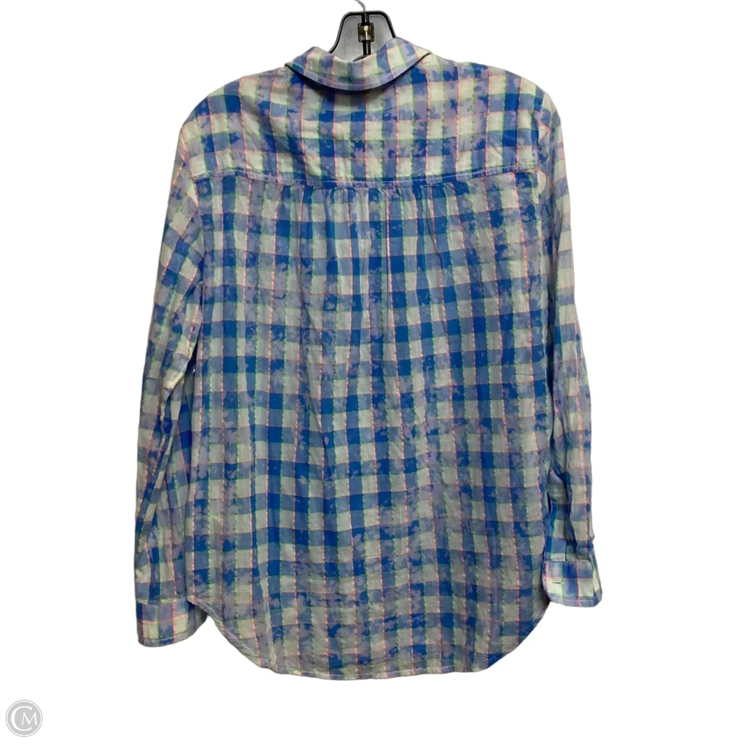 Top Long Sleeve By Pilcro In Blue, Size: S