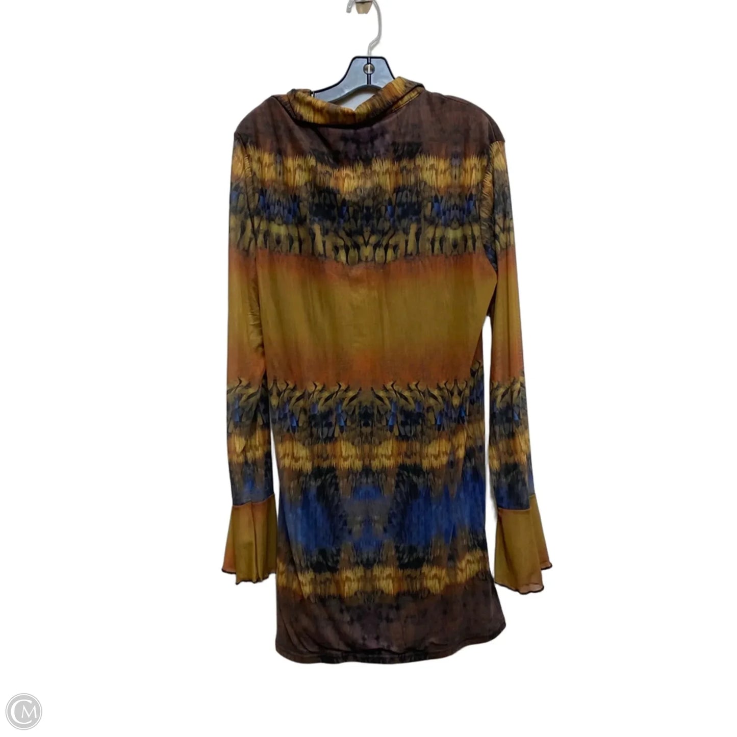 Dress Casual Short By Fashion Nova In Blue & Brown, Size: 2x