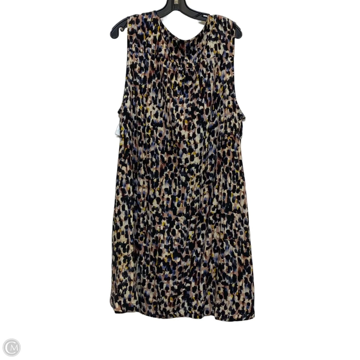 Dress Casual Midi By Beachlunchlounge In Black & Brown, Size: 2x