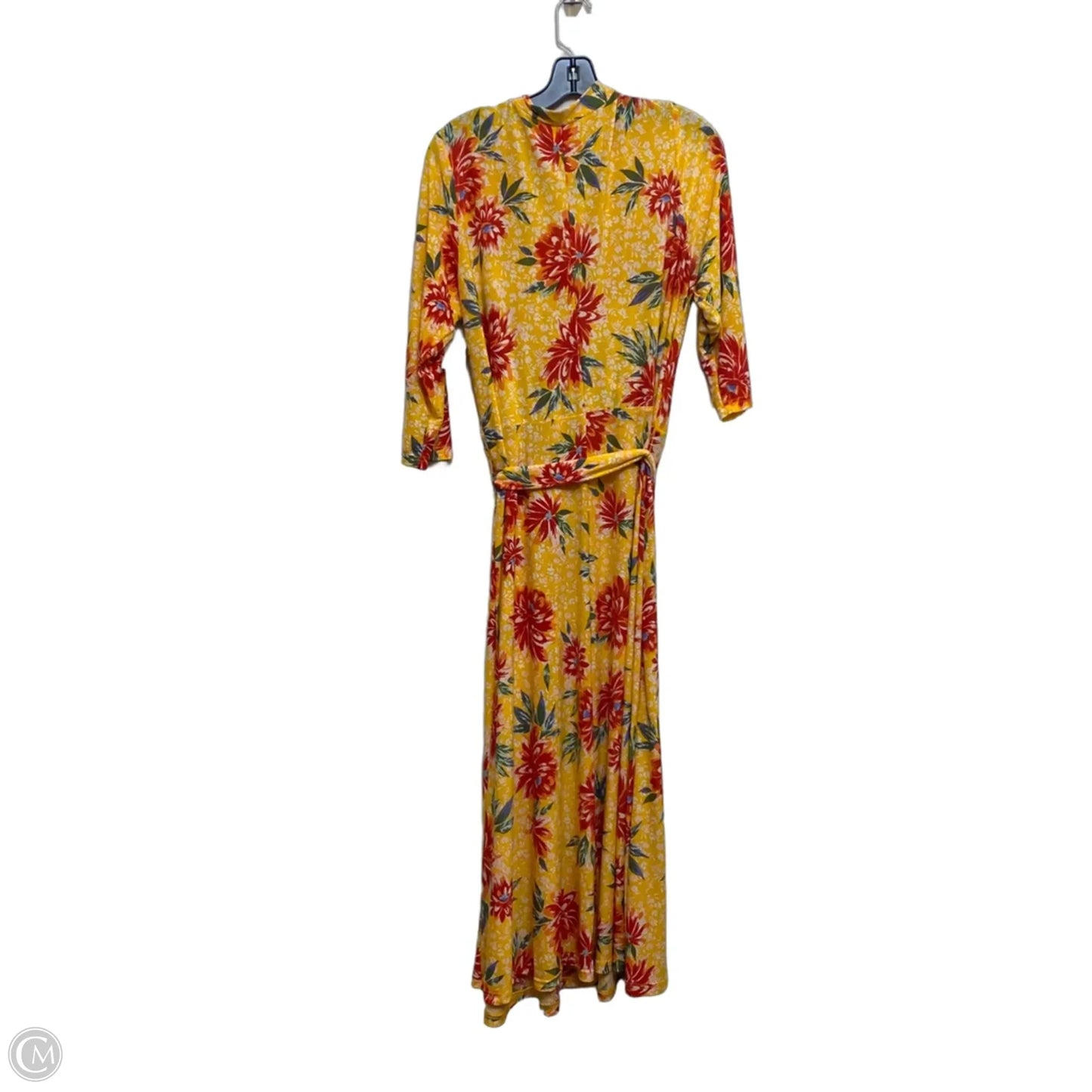 Dress Casual Midi By New Look In Red & Yellow, Size: 2x