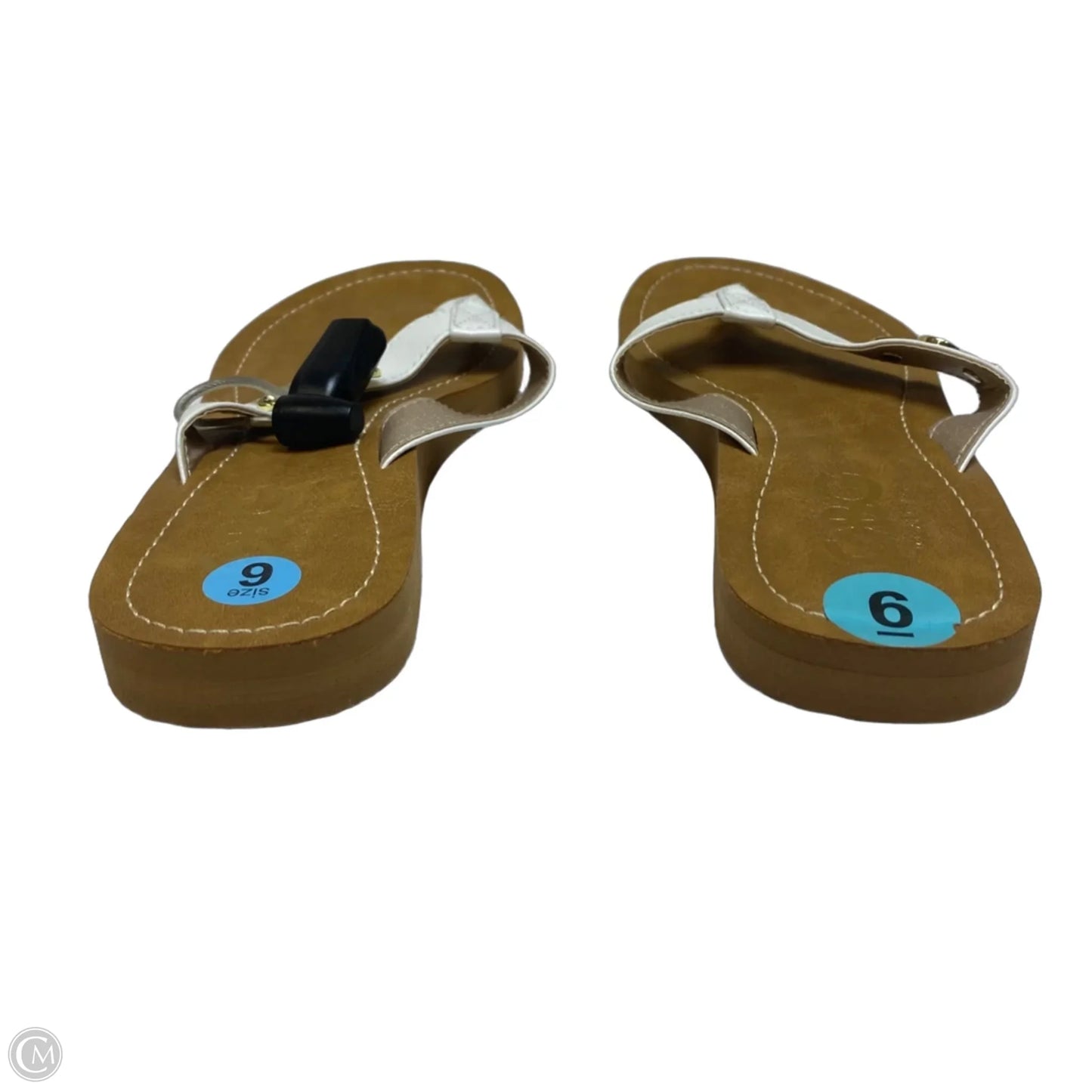 Sandals Flip Flops By GBG In White, Size: 6