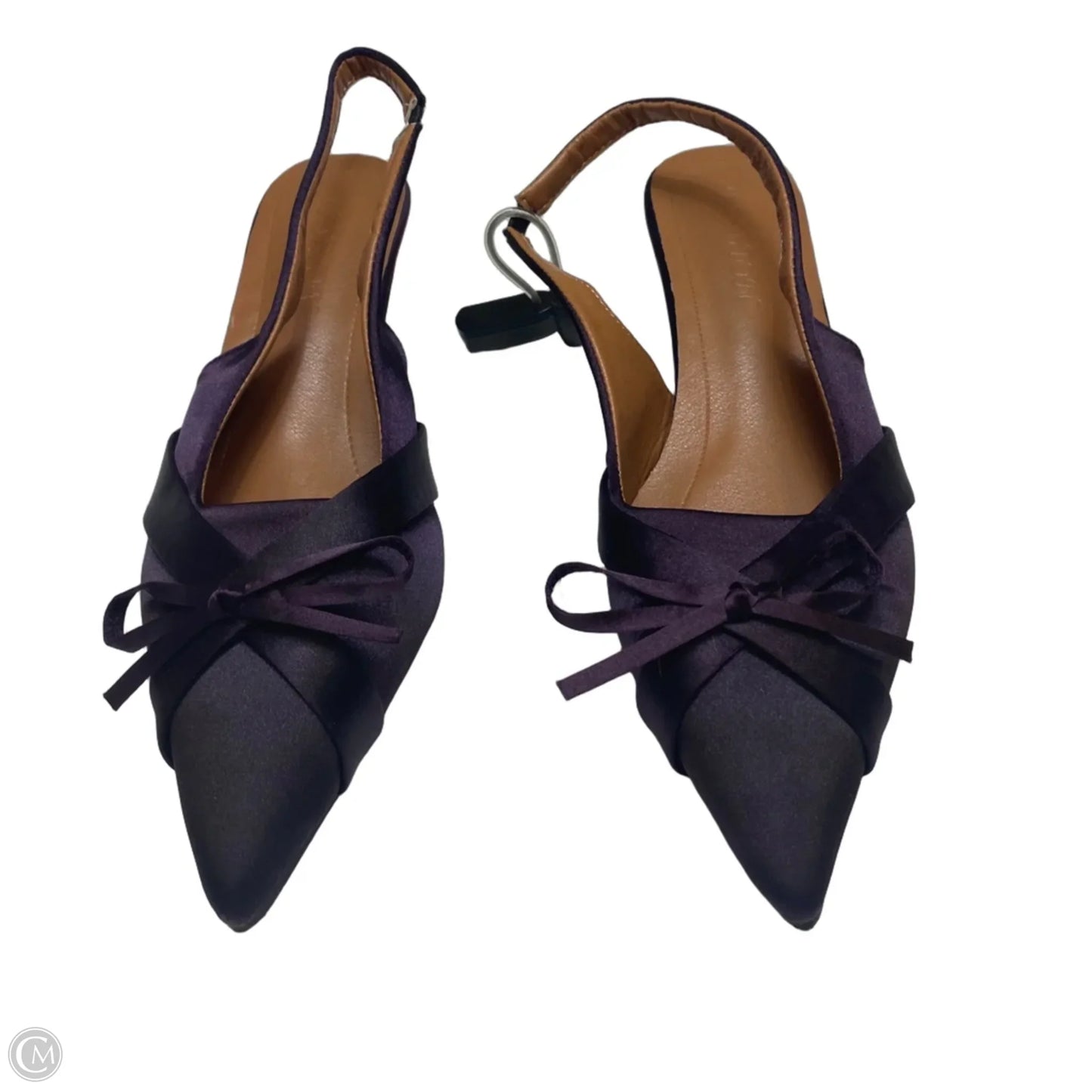 Sandals Heels Kitten By Fashion In Purple, Size: 6.5