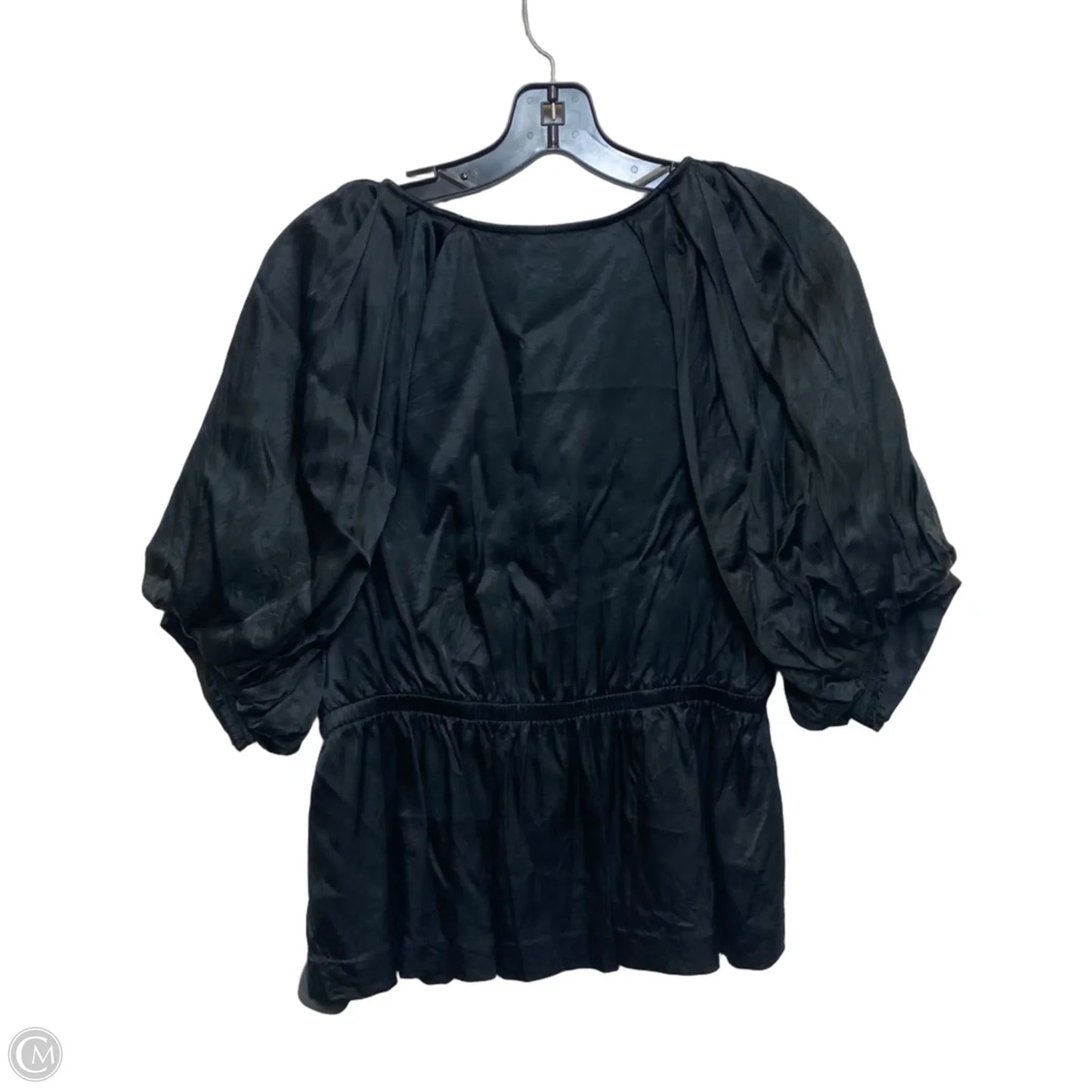 Blouse Short Sleeve By Madewell In Black, Size: L