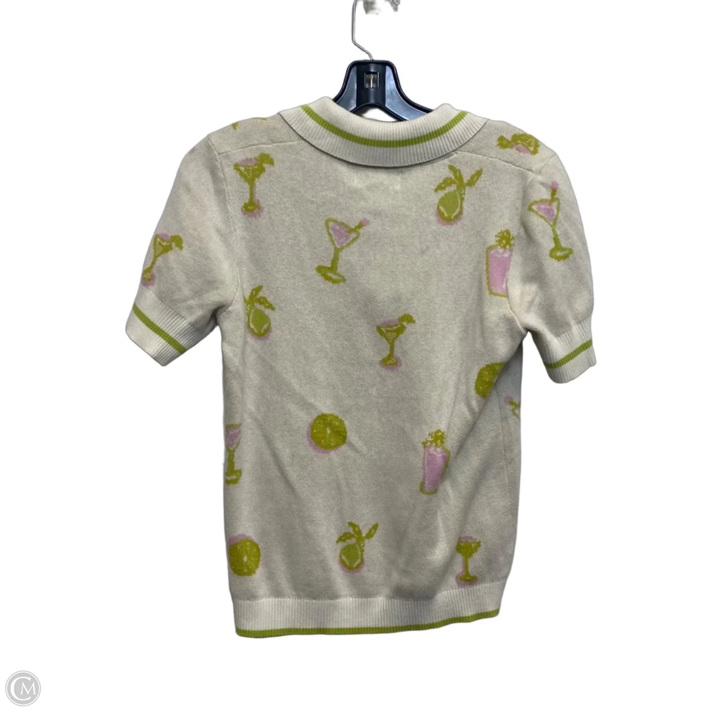 Top Short Sleeve By Cynthia Rowley In Cream, Size: S