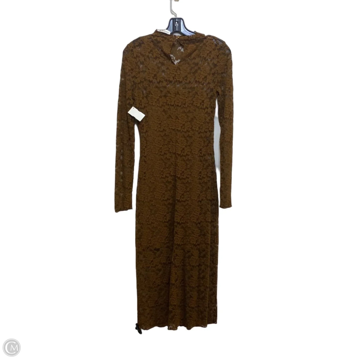 Dress Casual Midi By Vestique In Brown, Size: M
