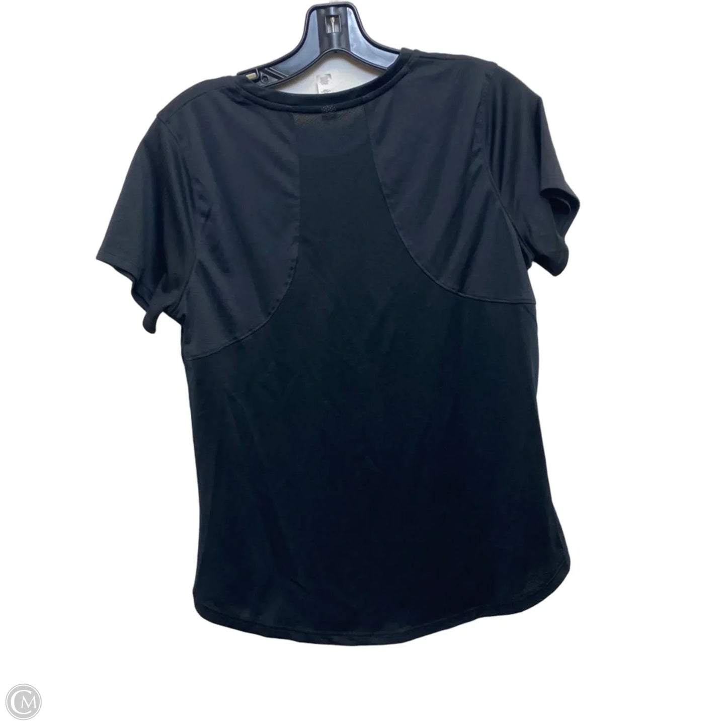 Athletic Top Short Sleeve By Under Armour In Black, Size: L