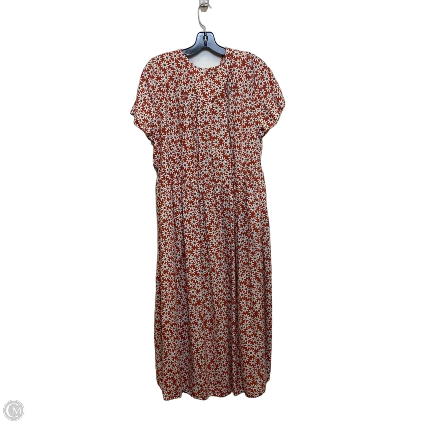 Dress Casual Midi By Madewell In Brown, Size: Xxl