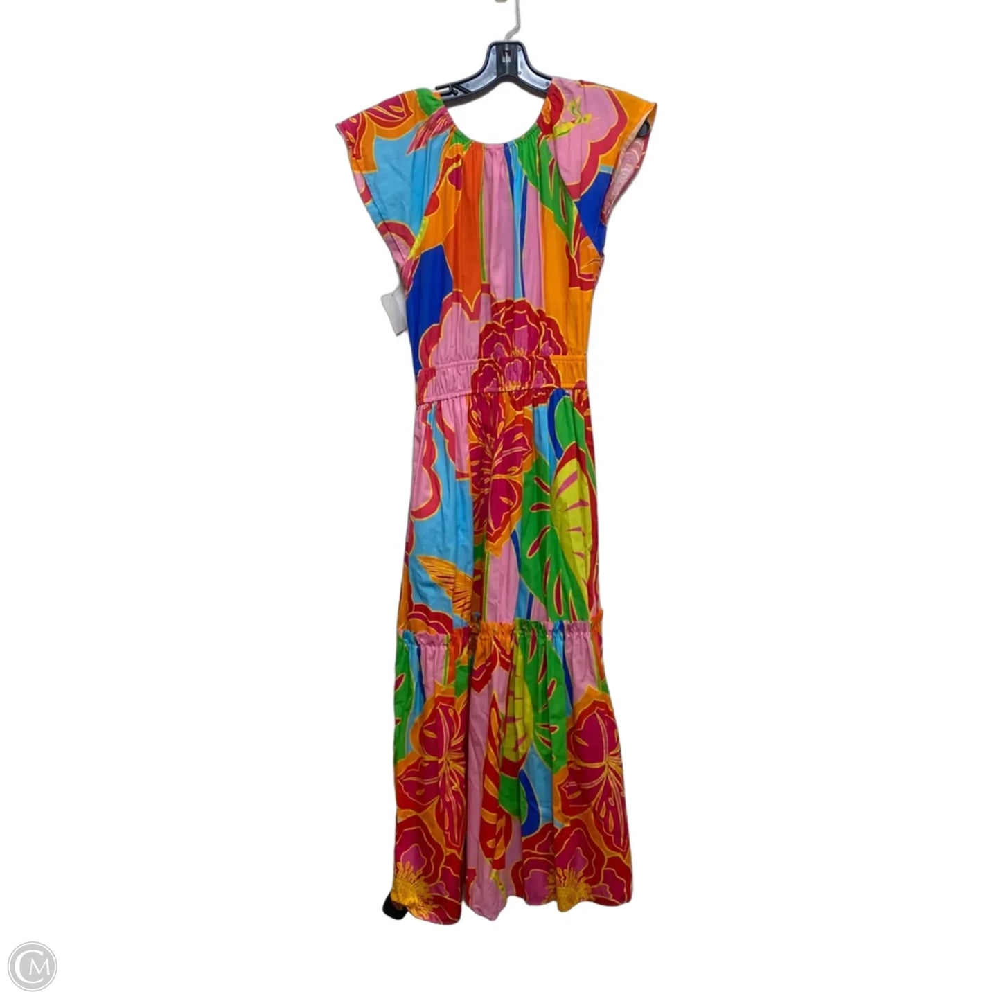 Dress Casual Midi By Maude Vivante In Orange & Pink, Size: Xl