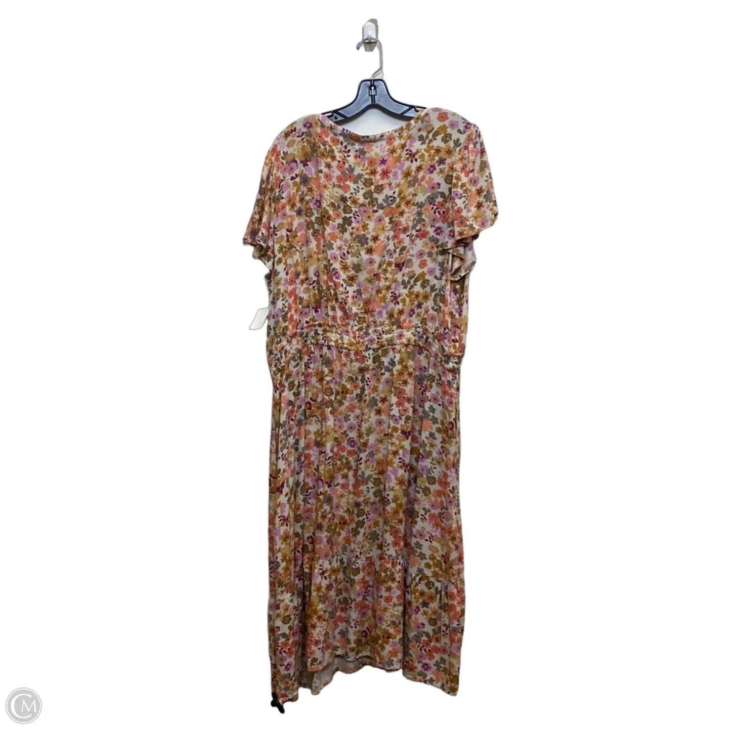 Dress Casual Midi By Beachlunchlounge In Orange & Purple, Size: Xxl